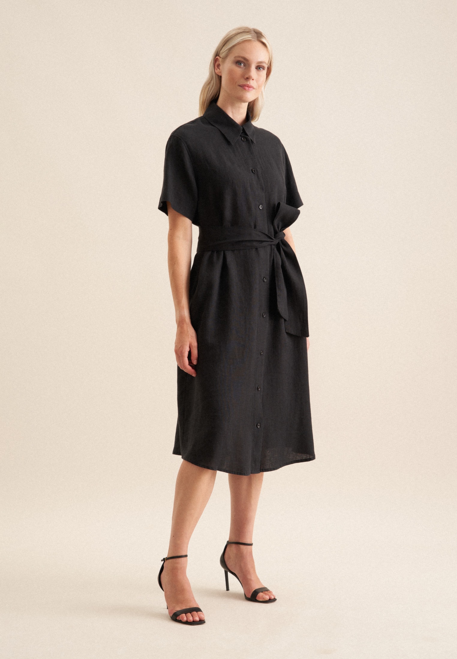 seidensticker Sommerkleid »Schwarze Rose« 1/2 Rundhals Uni