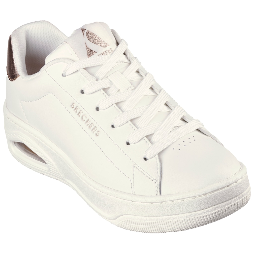 Skechers Sneaker »UNO COURT«, mit Metallic-Applikation, Freizeitschuh, Halbschuh, Schnürschuh
