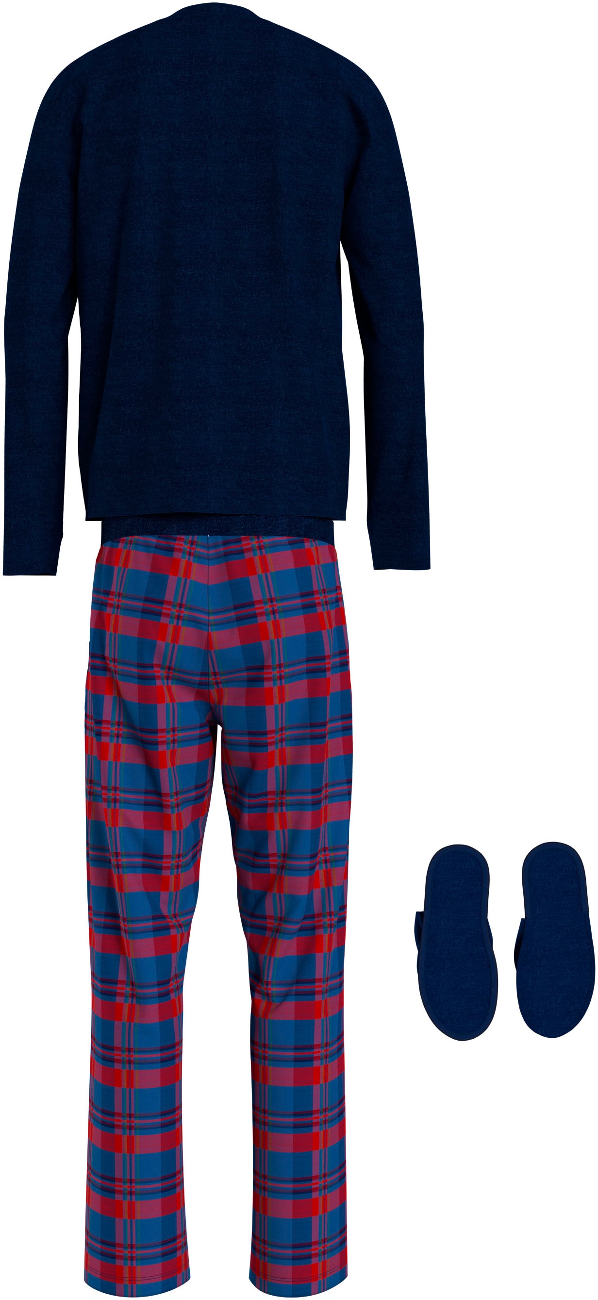 Tommy Hilfiger SLIPPERS + Karo-Design Underwear bestellen im online PANT Pyjama 3 Pyjama Slipper), Jelmoli-Versand »LS tlg., (Set, FLANNEL«, SET 