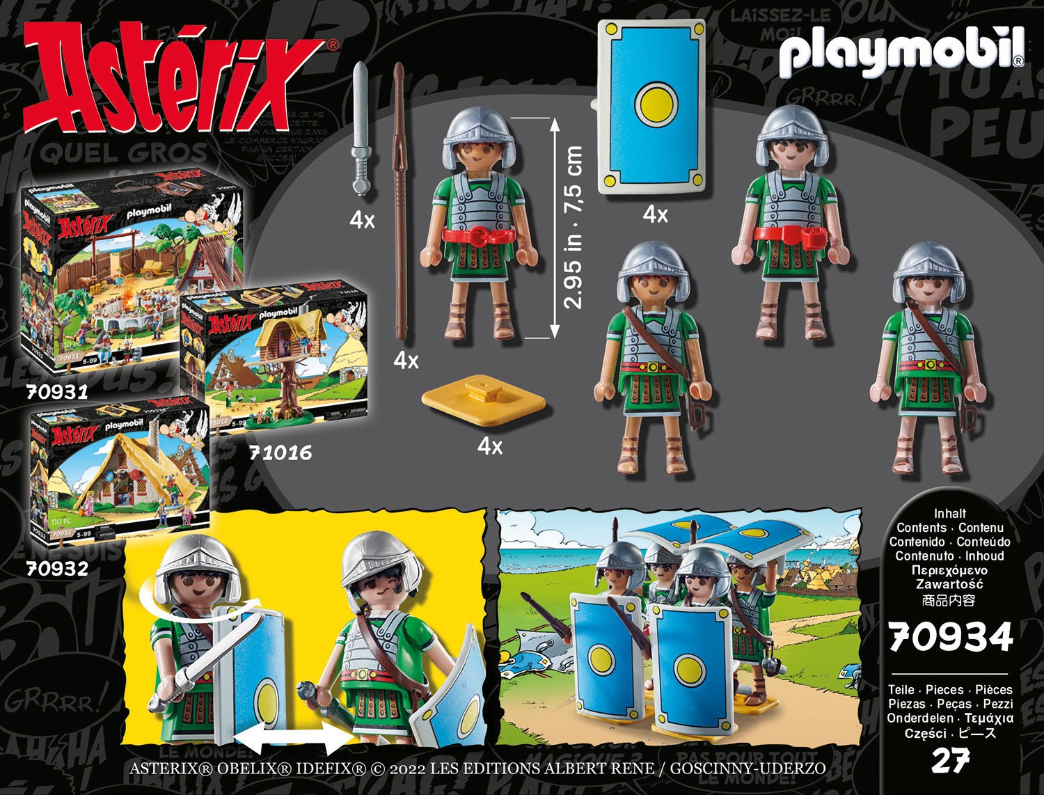 Playmobil® Konstruktions-Spielset »Römertrupp (70934), Asterix«, (27 St.), Made in Germany