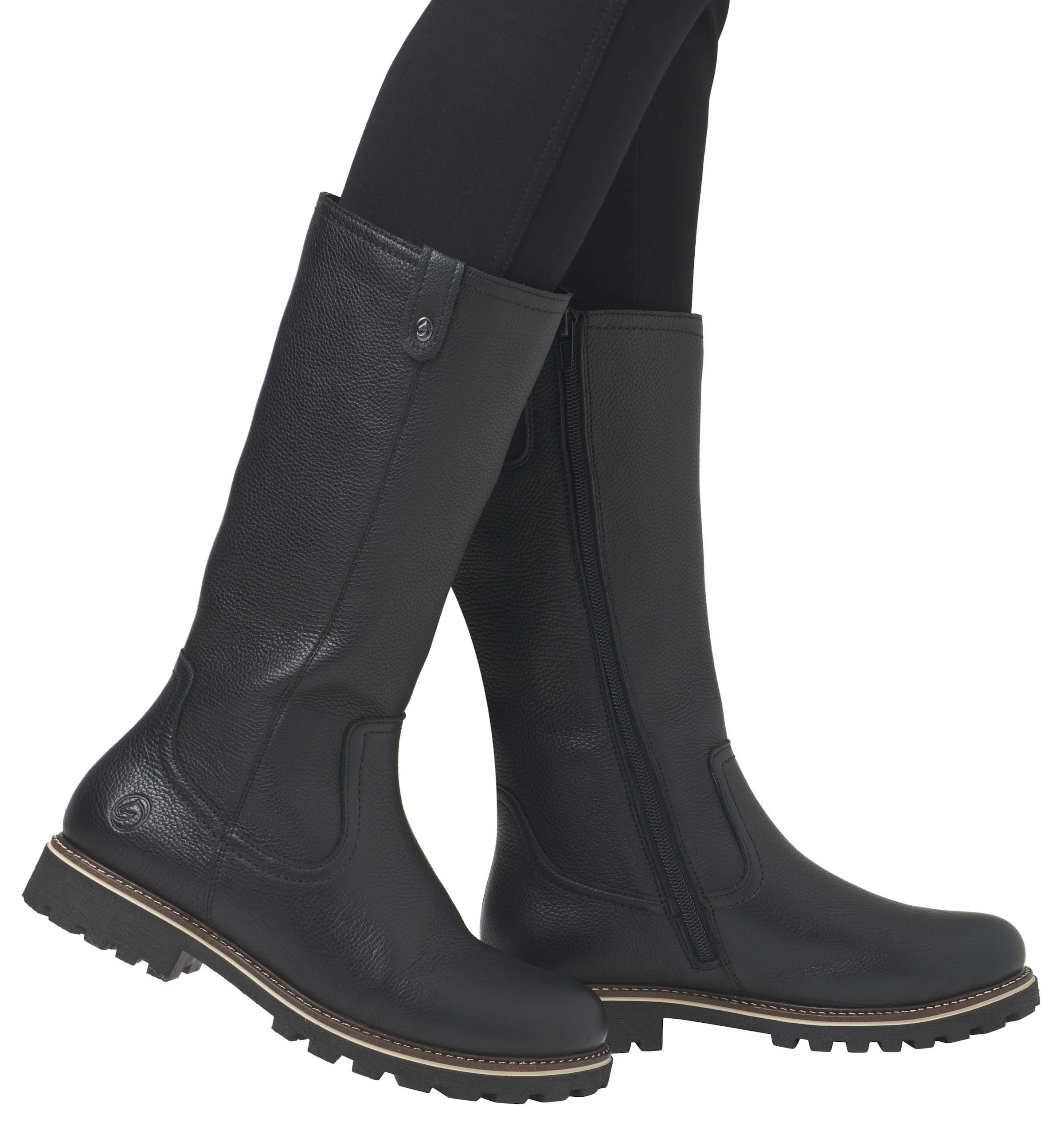 Remonte Winterstiefel, Blockabsatz, Stiefel, Langschaftstiefel mit Innenreissverschluss
