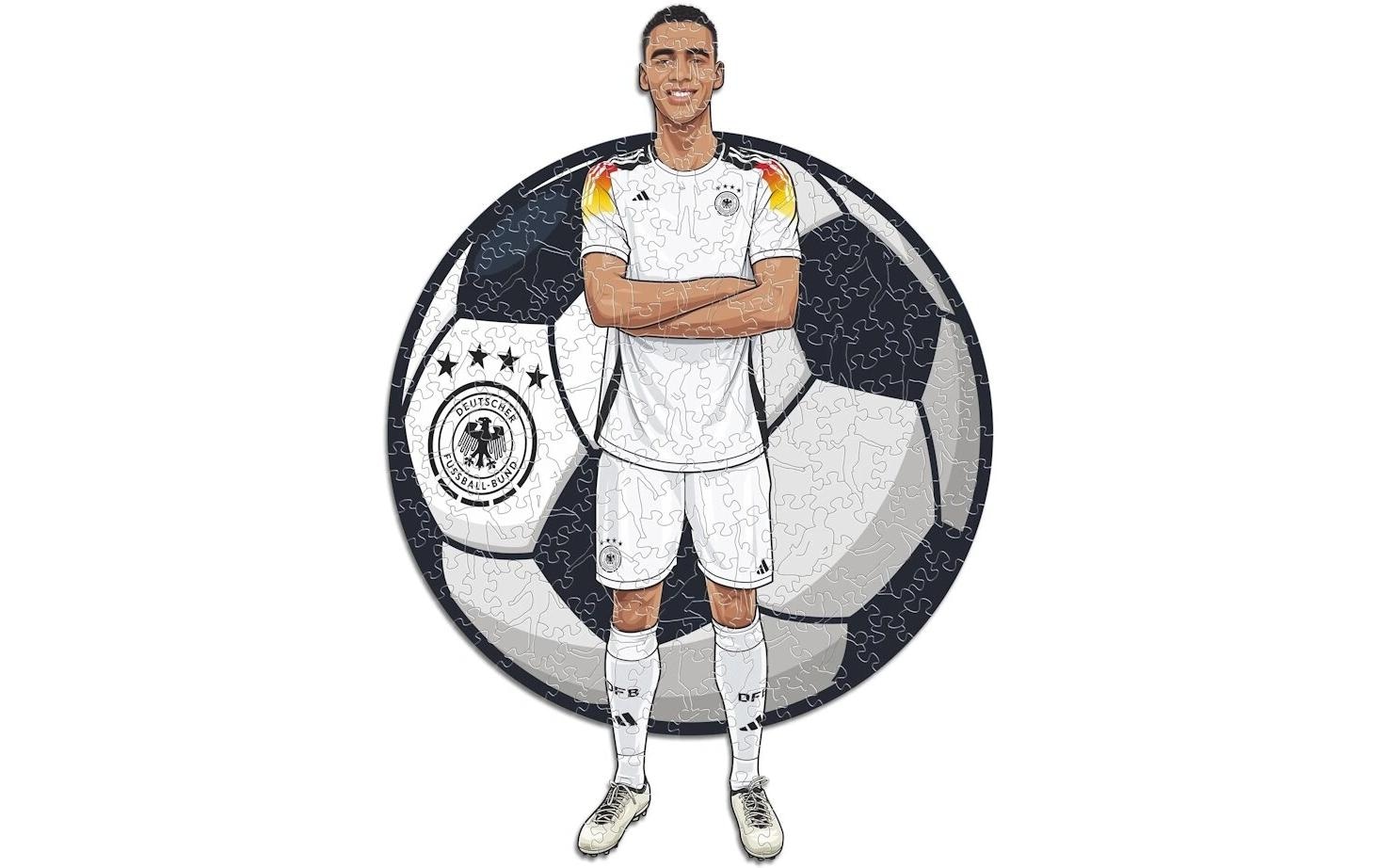 Puzzle »Iconic Jamal Musiala (Deutsche Nationalmannschaft)«, Holzart: Birke (Herkunftsland: China)