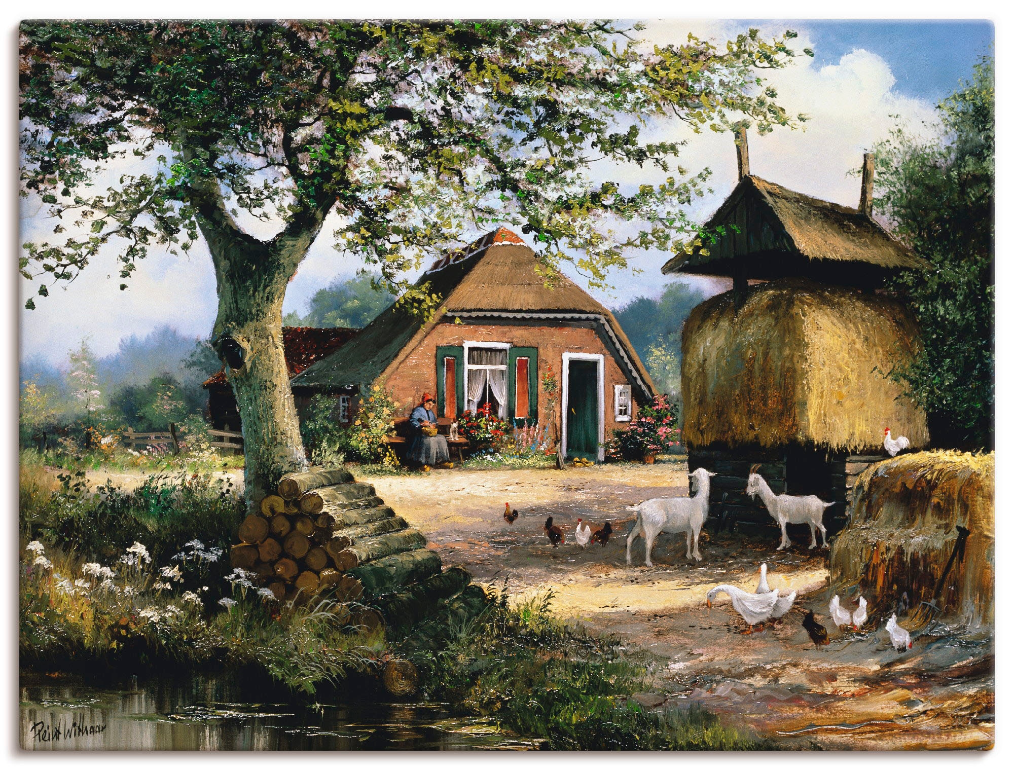 Artland Wandbild (1 | Leinwandbild, Garten, Grössen St.), als kaufen Poster versch. Farm online Ziegen«, mit Wandaufkleber in Hühnern »Idyllische oder und Jelmoli-Versand