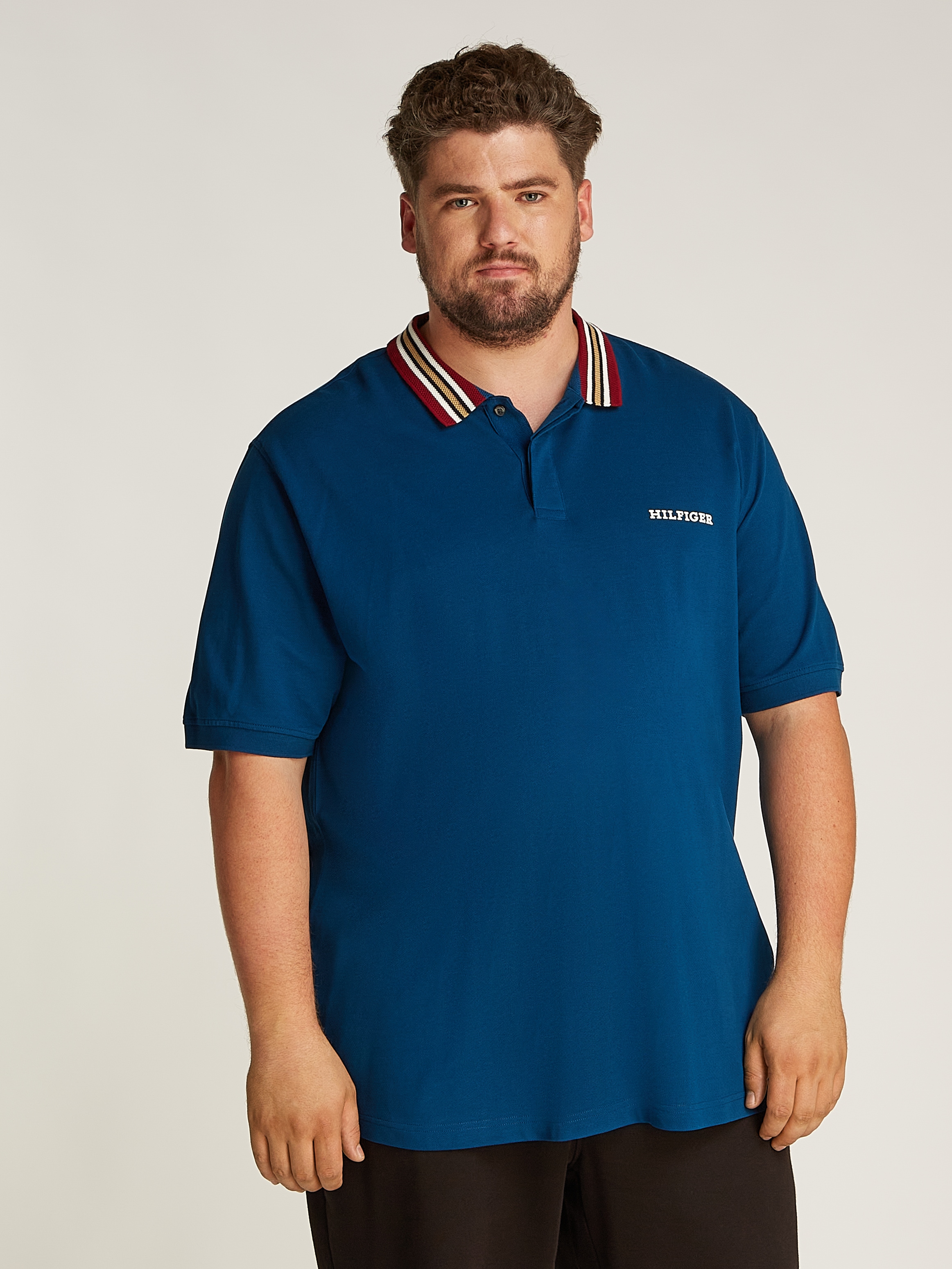 TOMMY HILFIGER Big & Tall Poloshirt »BT-GIFTING RWB CLLR REG POLO-B«, in Grossen Grössen, mit Logostickerei am...