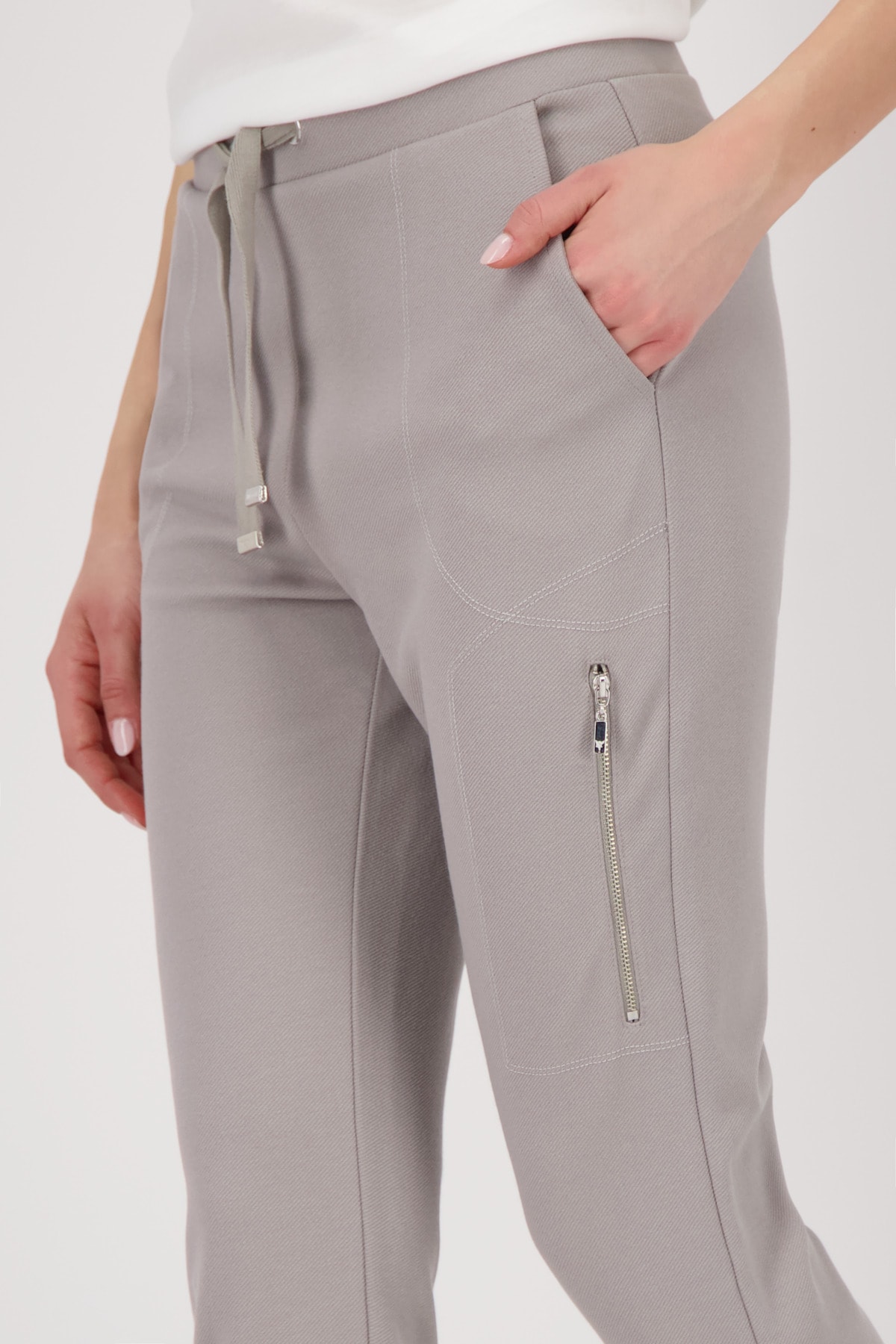 Monari Jogger Pants »Hose Basic Rippe«, Mit schmaler Beinform