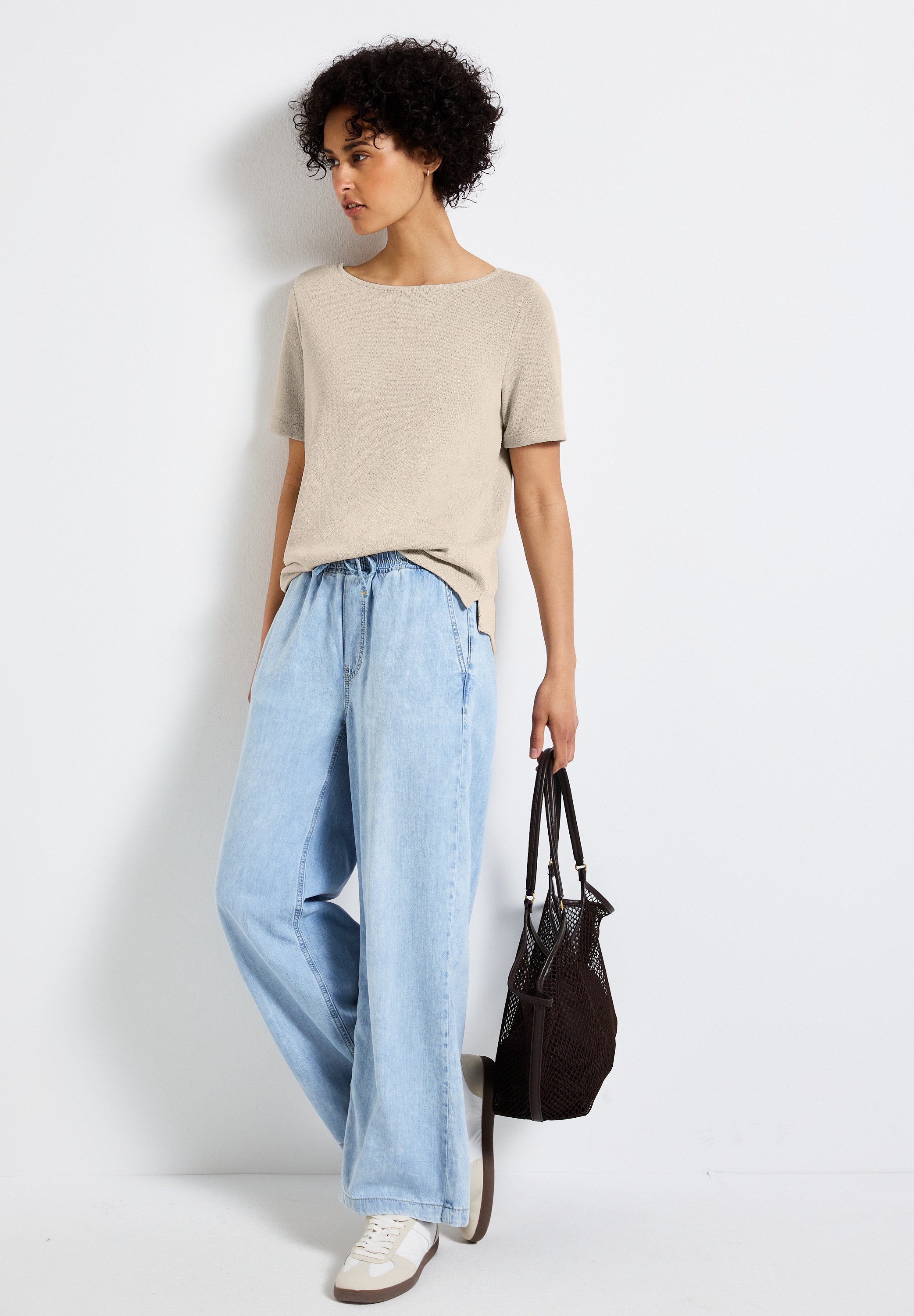 STREET ONE T-Shirt, mit U-Boot Ausschnitt