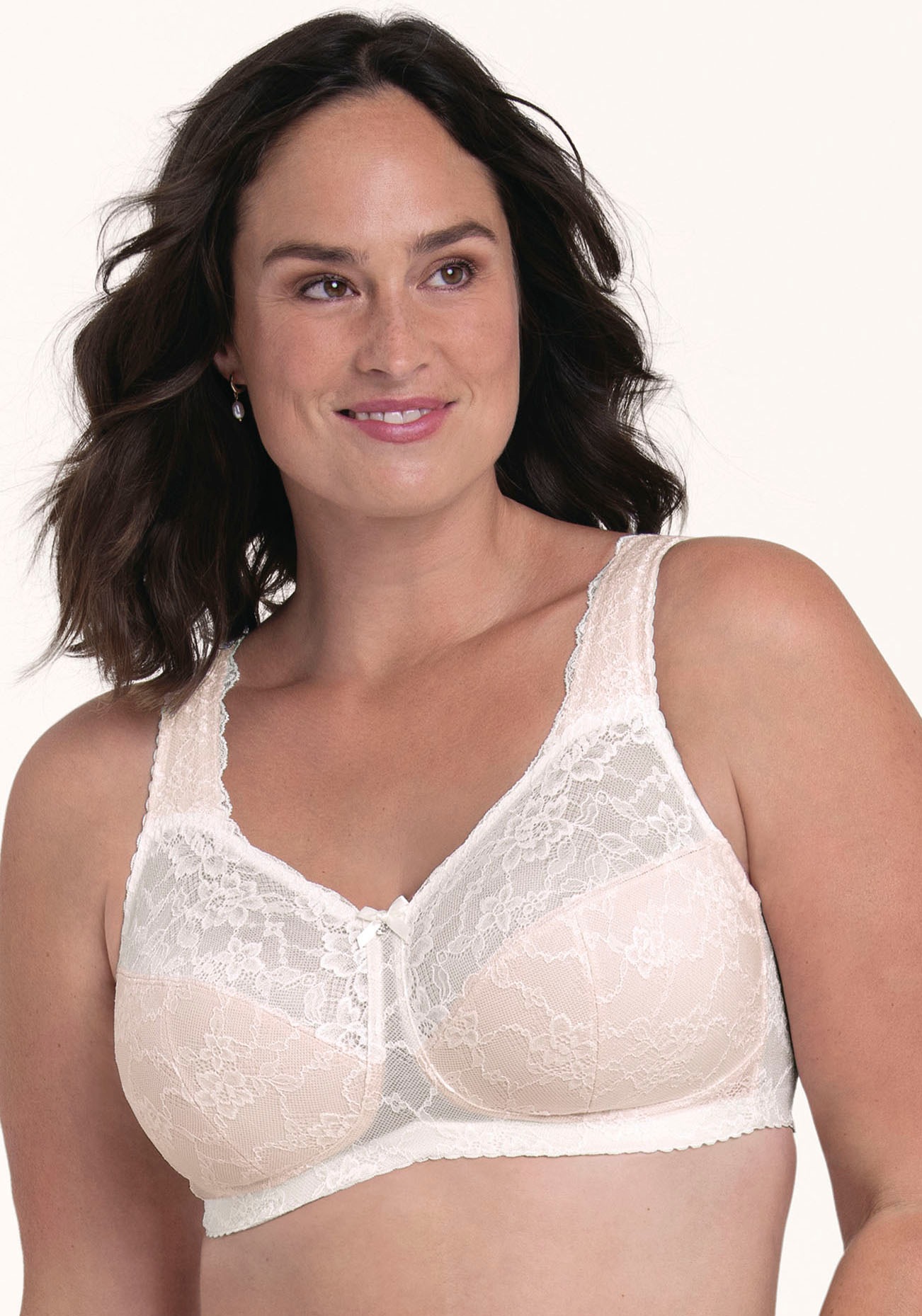 Rosa Faia Bügelloser BH »Bobette« ohne Bügel, mit Spitze, 3-geteilten Cups, Komfortträger, feminin