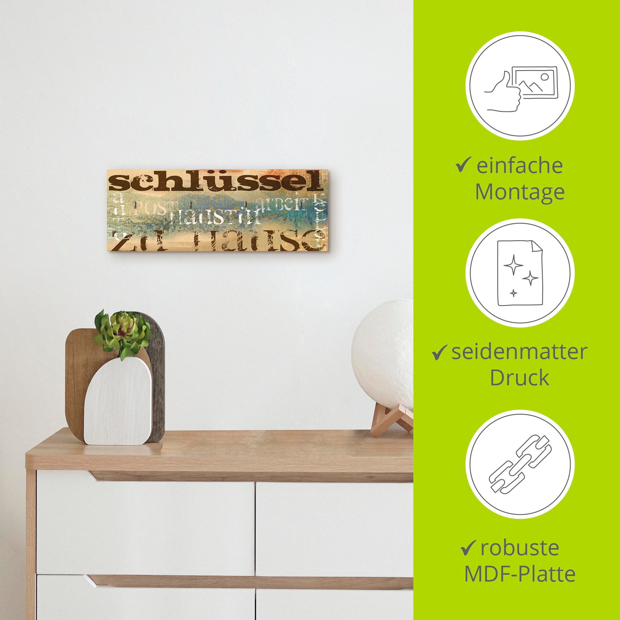 Artland Hakenleiste »Zu Hause«, MDF