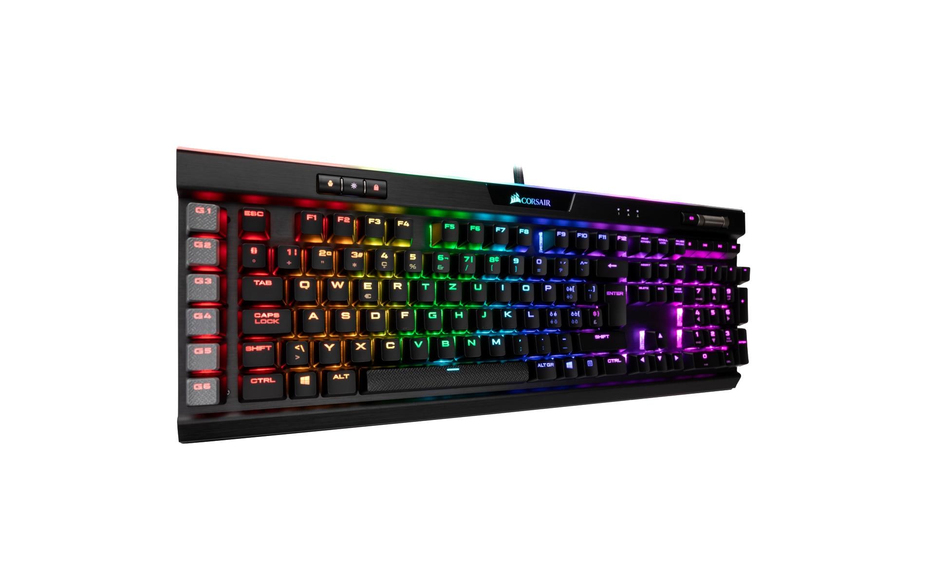 Corsair Gaming-Tastatur »K95 RGB Platinum Cherry MX Speed«, (Ziffernblock-Handgelenkauflage)