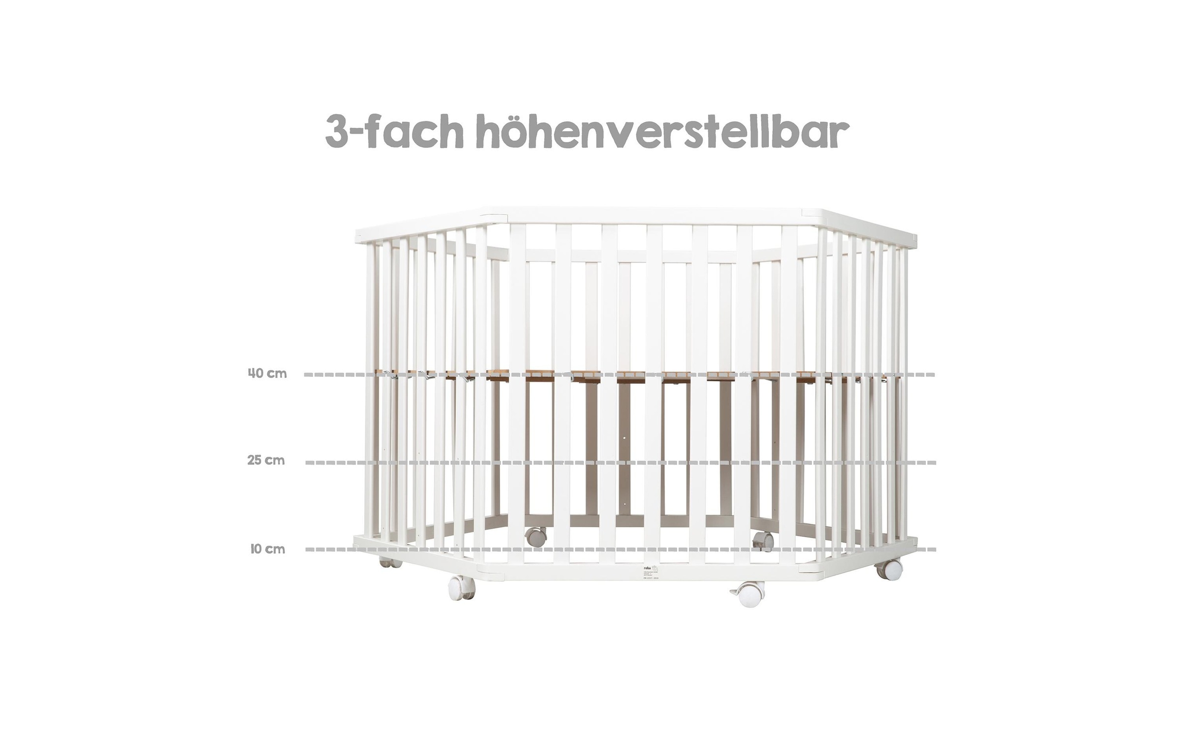 roba® Laufgitter »6-eckig auf Rollen«