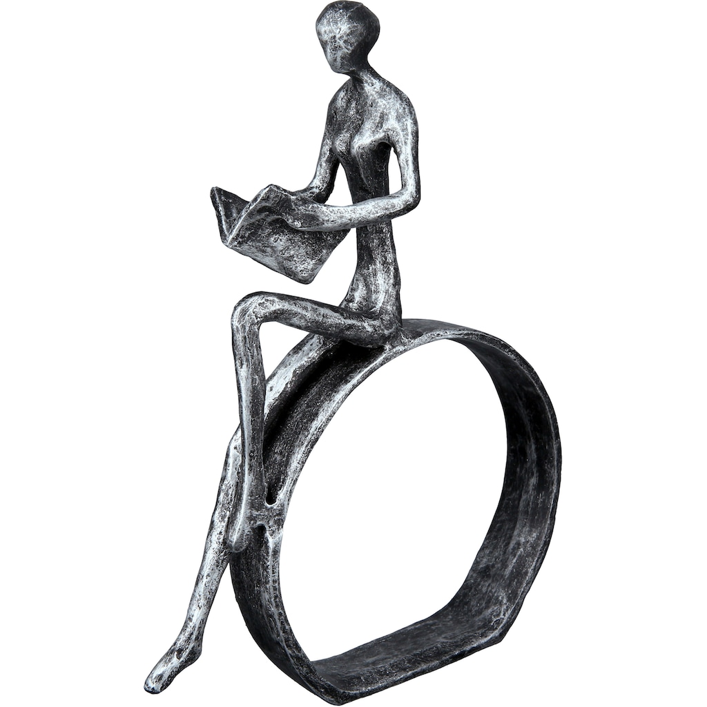 Casablanca by Gilde Dekofigur »Design Skulptur Leserin, silber«
