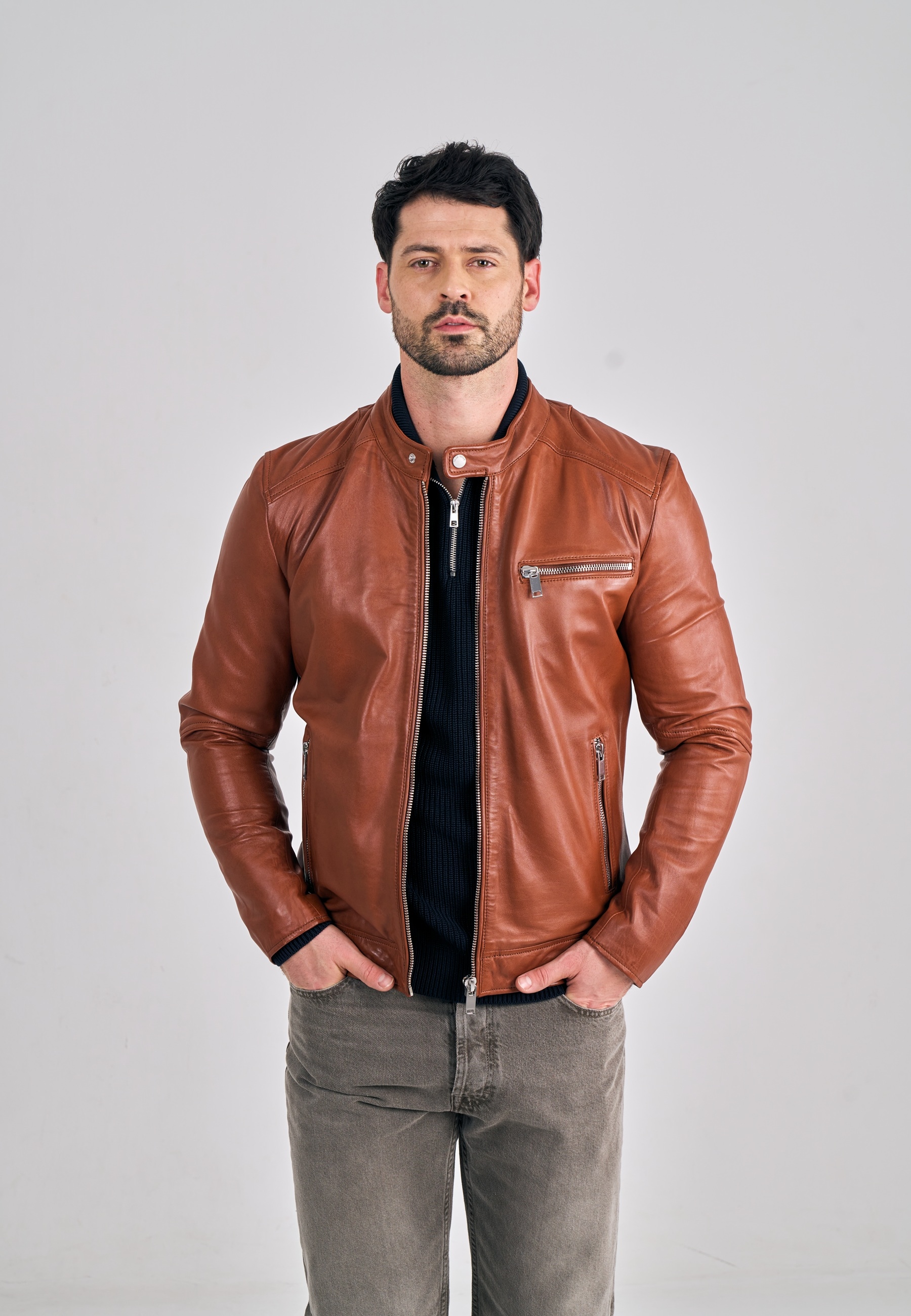 Freaky Nation Lederjacke »Lucky Jim-FN«