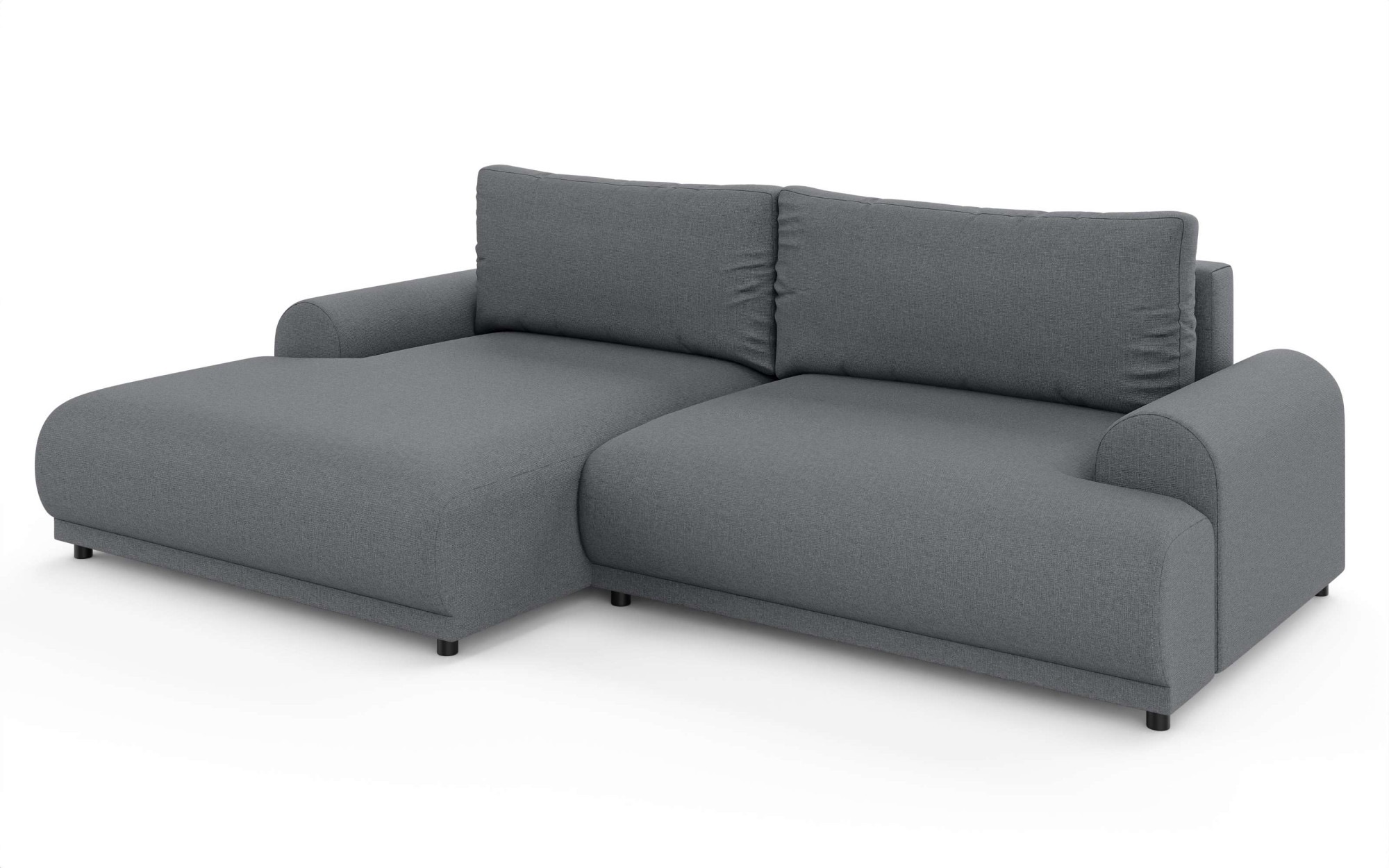 INOSIGN Ecksofa »Marsby, mit Bettfunktion und Bettkasten, Masse: B/H/T 242/65/145 cm«, L-Form mit Wellenunterfederung, Recamiere links oder rechts bestellbar