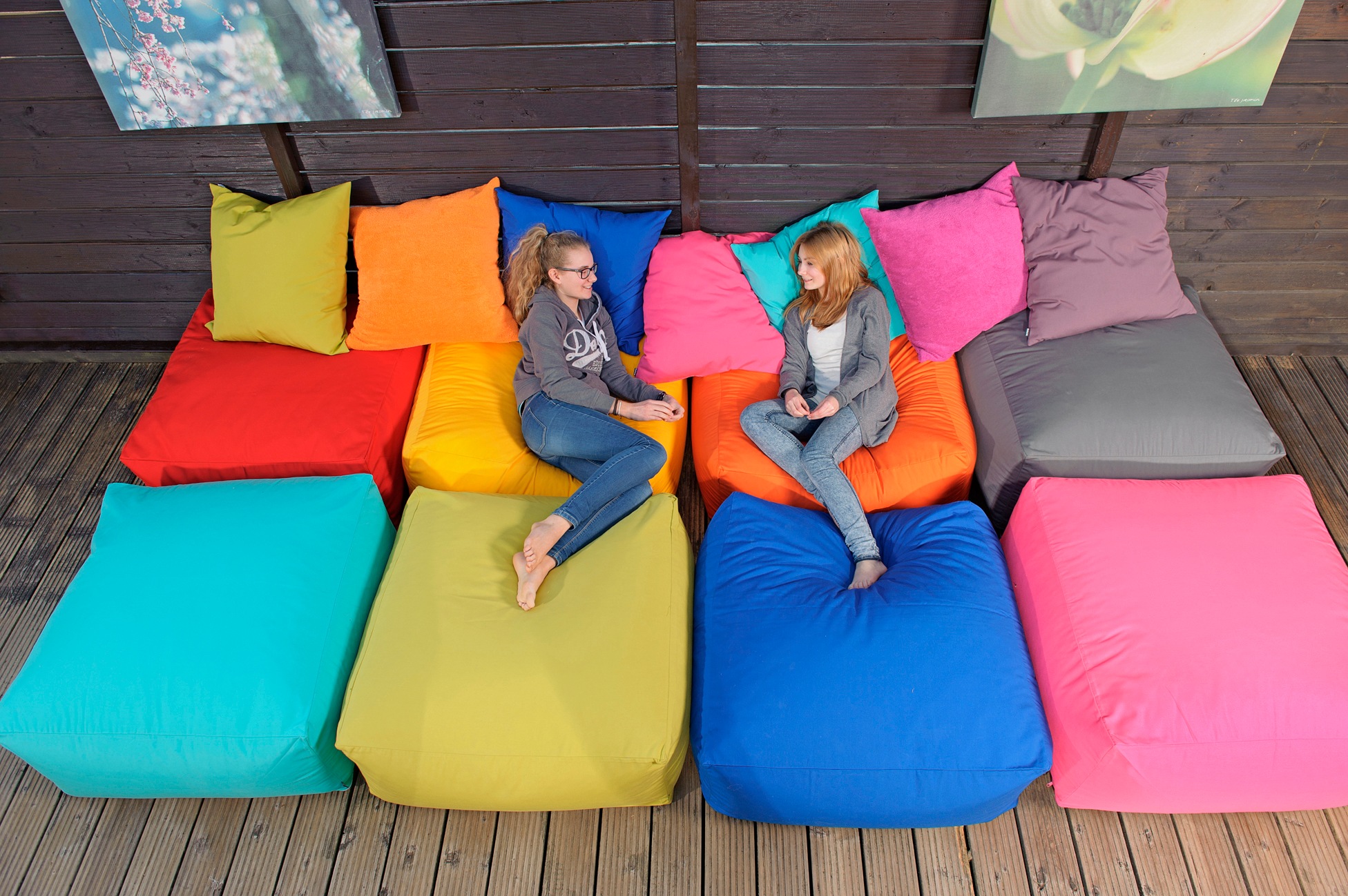 H.O.C.K. Dekokissen "Classic Uni" Outdoor geeignet, Kissenhülle mit Füllung, 1 Stück