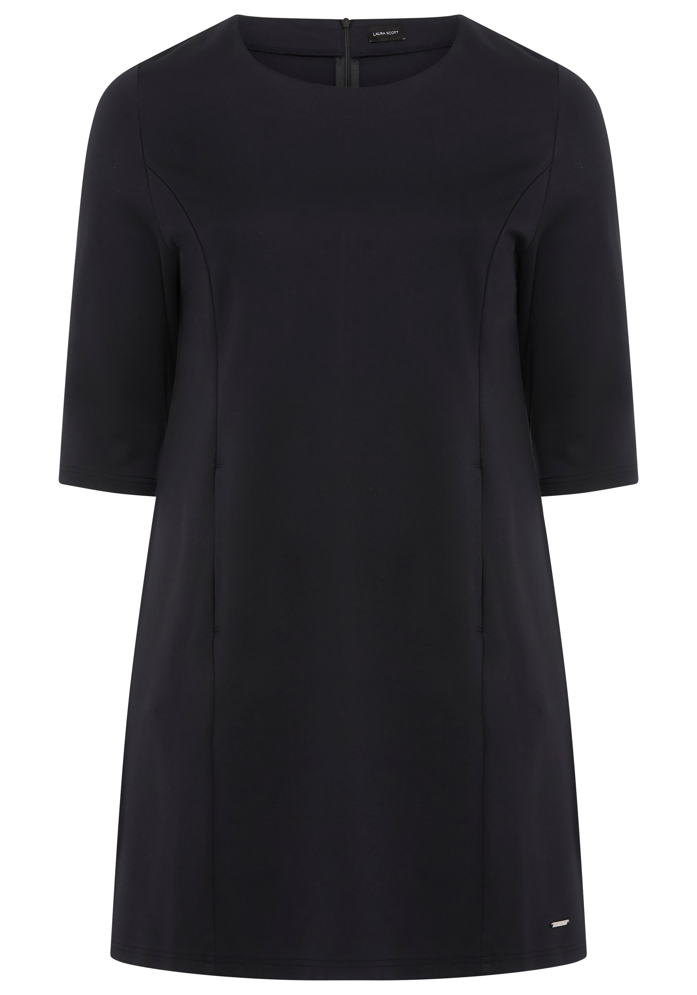 Laura Scott CURVE Jerseykleid, mit 3/4-Ärmeln aus schmeichelnder Milano Rippe - GROSSE GRÖSSE