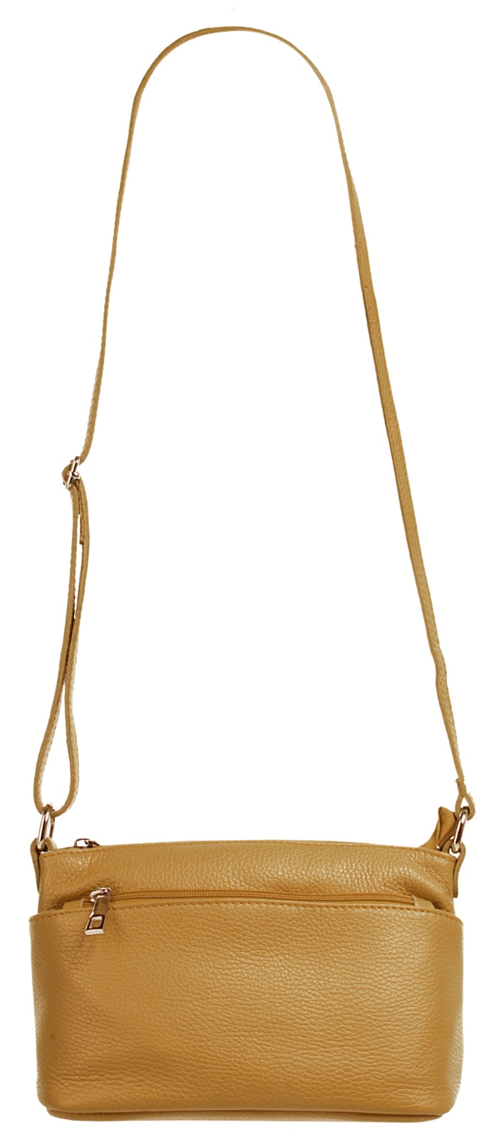 Cluty Umhängetasche, echt Leder, Made in Italy