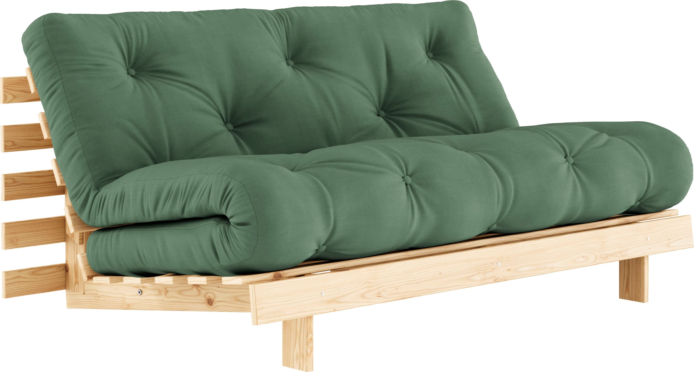 Karup Design Schlafsofa »Roots 160«, (2 St.), Mit Holzstruktur, inkl. Futonmatratze, Liegefläche 160x200 cm