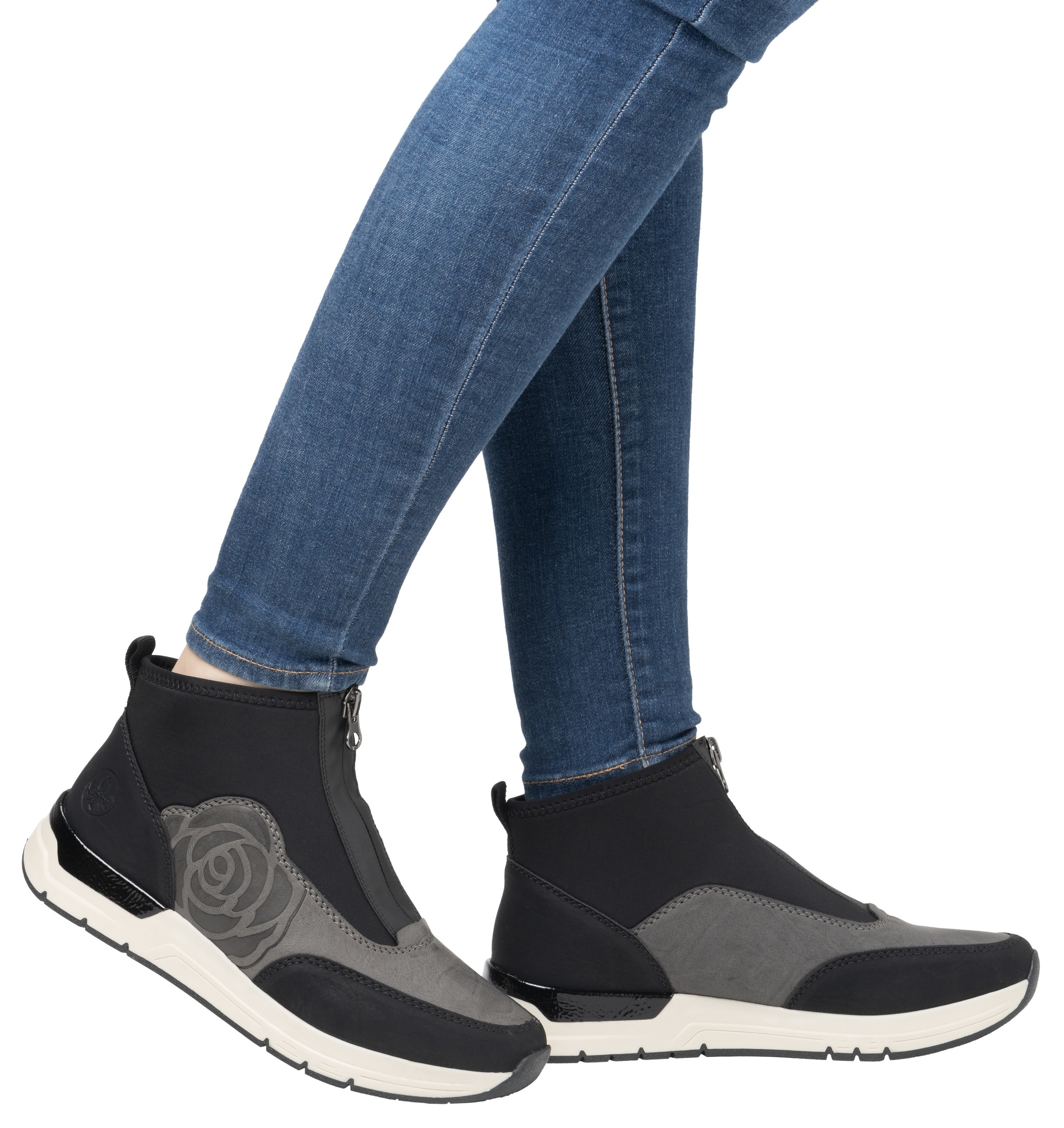 Rieker Slip-On Sneaker, Schlupfboots, Stiefelette, High top Sneaker in veganer Verarbeitung