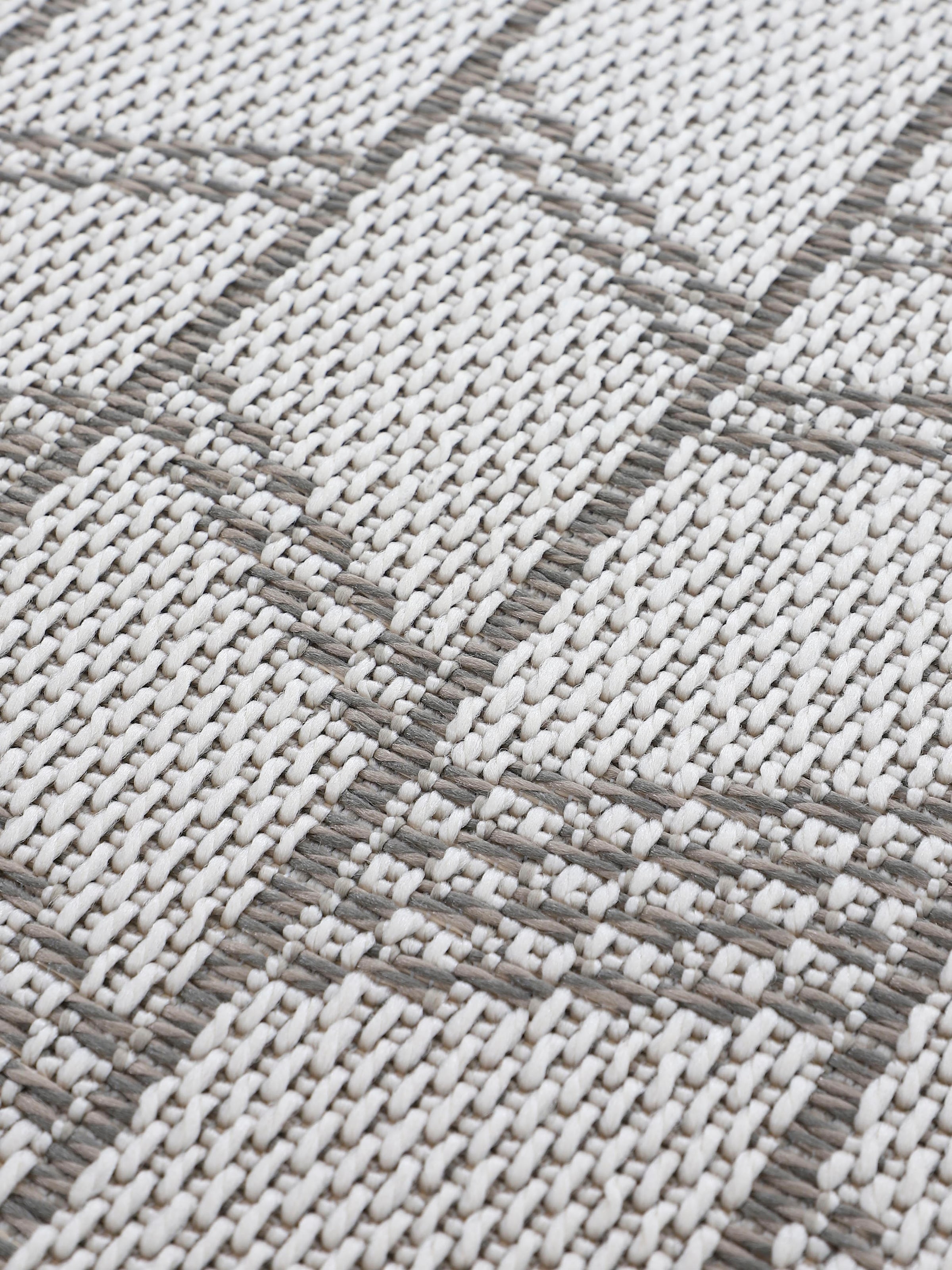 carpetfine Läufer »Boho 102«, rechteckig, 4 mm Höhe, robustes Flachgewebe, Sisal Optik, UV-beständig, Aussenbereich
