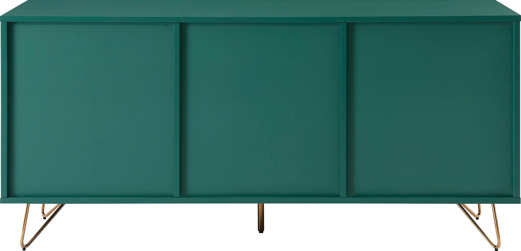 SalesFever Sideboard »Bolton Zeitlose Kommode für stilvolle Ordnung«, Kommode mit Haarnadelbeine aus Metall mit Messinglegierung