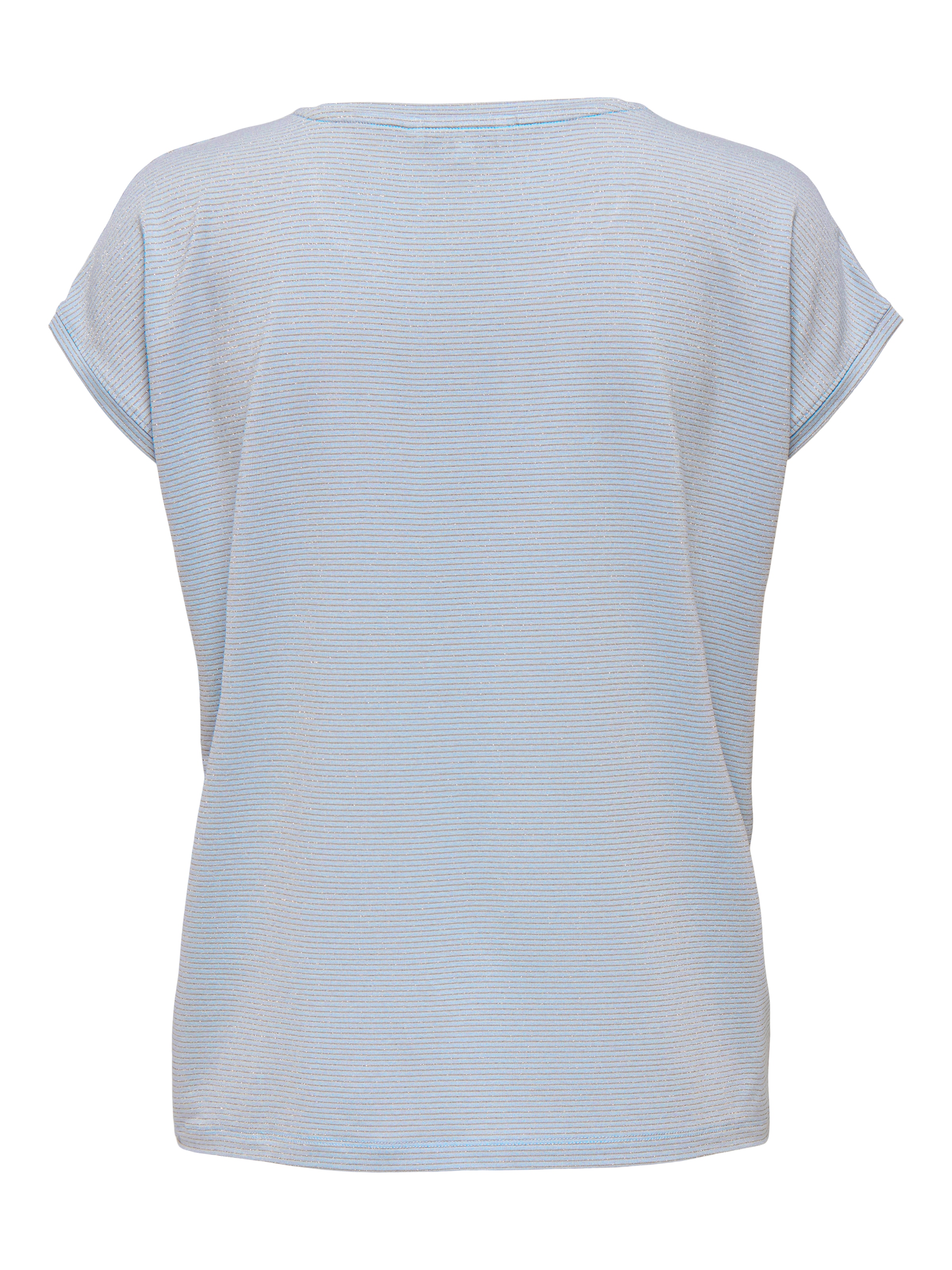 ONLY Kurzarmshirt »ONLCLAUDIA S/S GLITTER STRIPE TOP JRS«