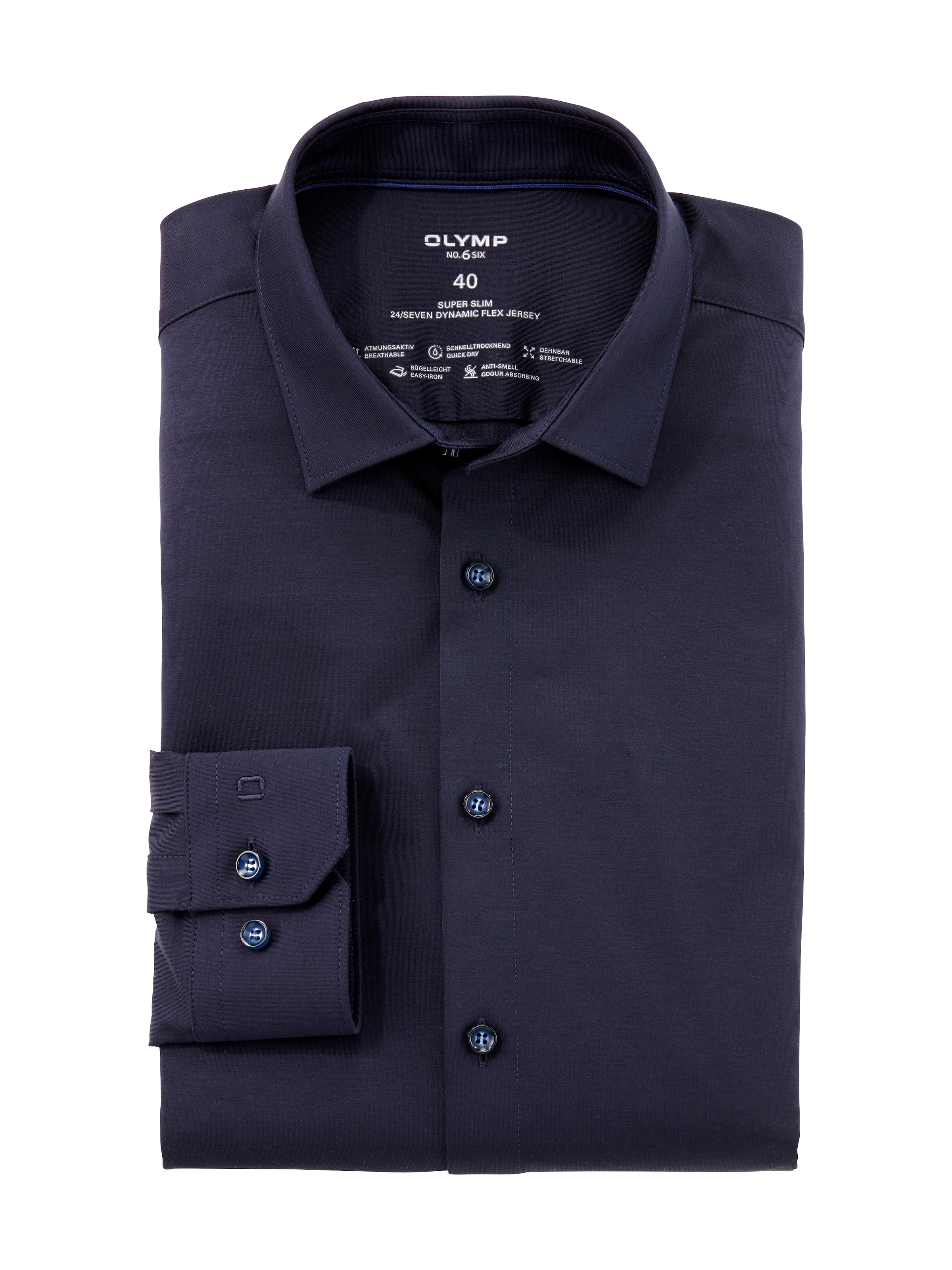 OLYMP Businesshemd »No. Six 24/Seven super slim«, in bequemer Jersey-Qualität