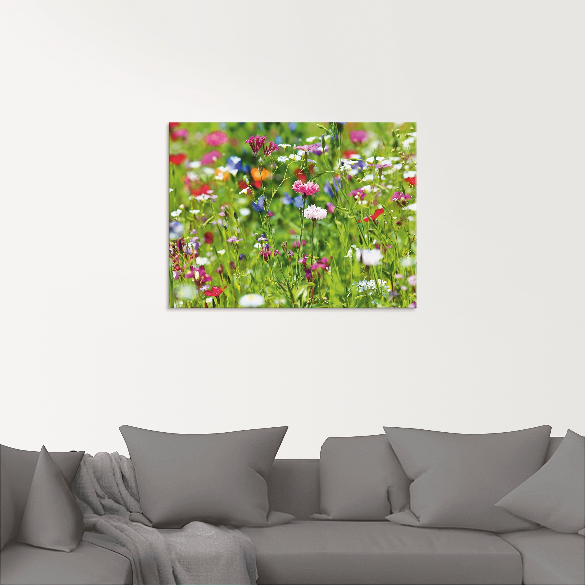 Artland Glasbild »Blumenwiese I«, Blumenwiese, (1 St.), in verschiedenen Grössen
