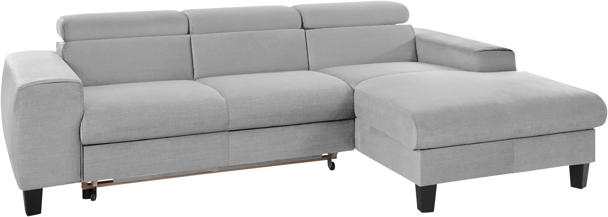 COTTA Ecksofa »Morven L-Form mit Kopfteilverstellung«, wahlweise mit Bettfunktion, Bettkasten & Wireless-Charger