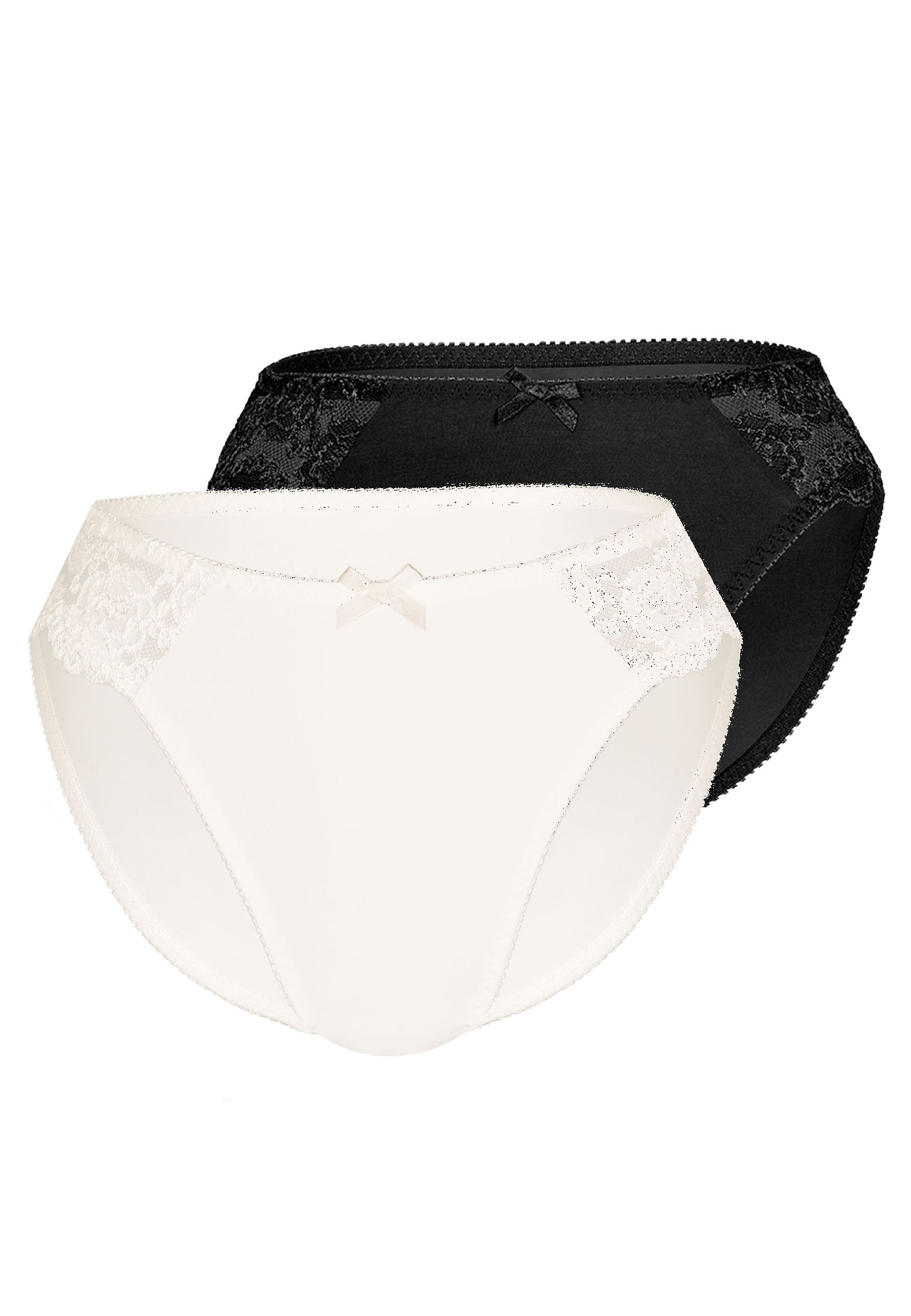 Sassa Slip »Classic Lace« 2er Pack, mit Spitzeneinsatz