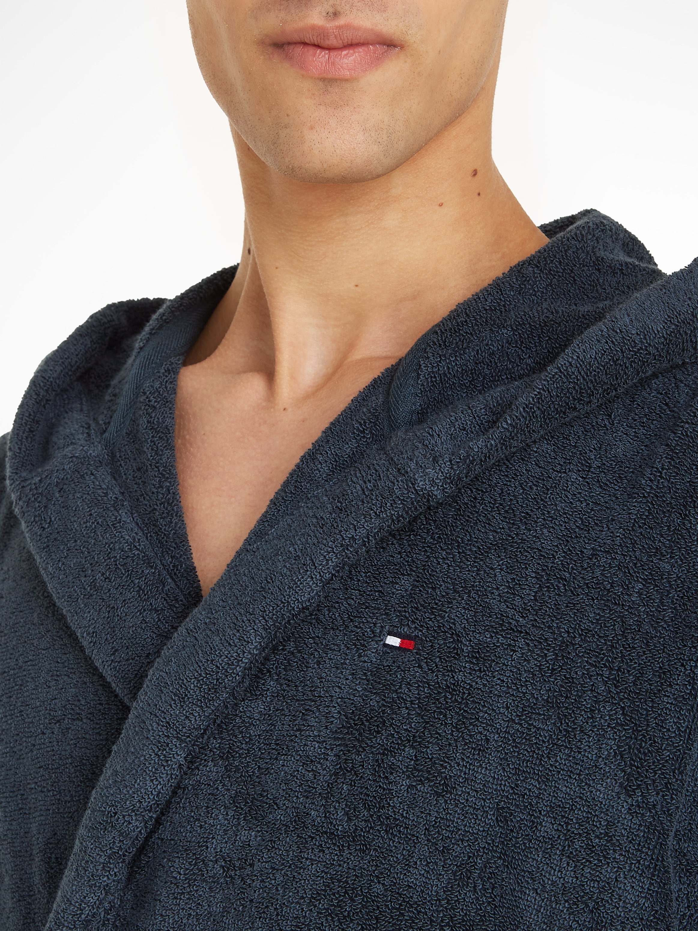 Tommy Hilfiger Underwear Bademantel, (Set, mit Bindegürtel), mit aufgesetzten Taschen