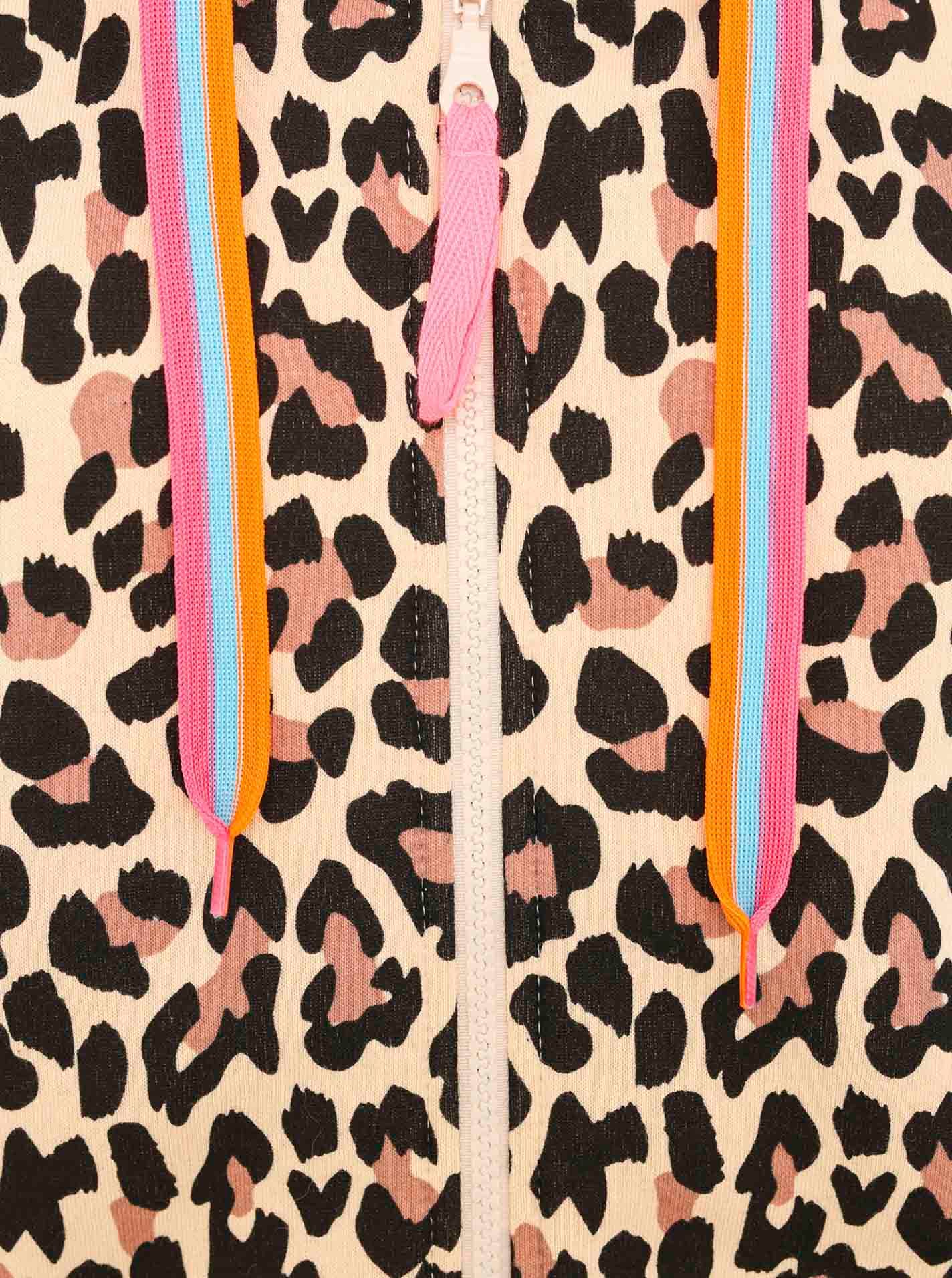 Zwillingsherz Jerseymantel »"Leo allover Neon Kante"«, mit Kapuze und Taschen, Neondetails