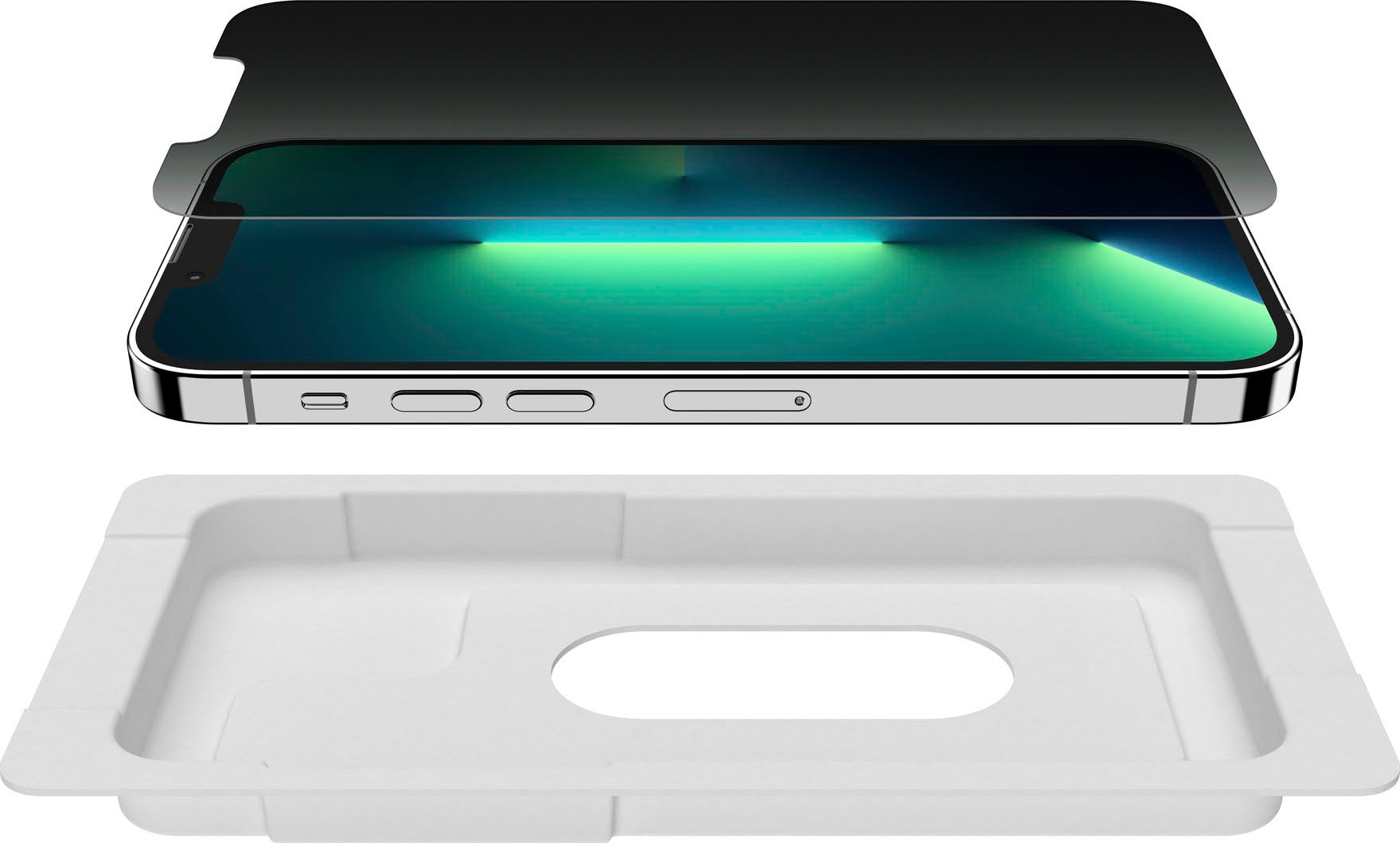 Belkin Displayschutzglas »SCREENFORCE TemperedGlass priv. Schutz - iPhone 13/13 Pr«