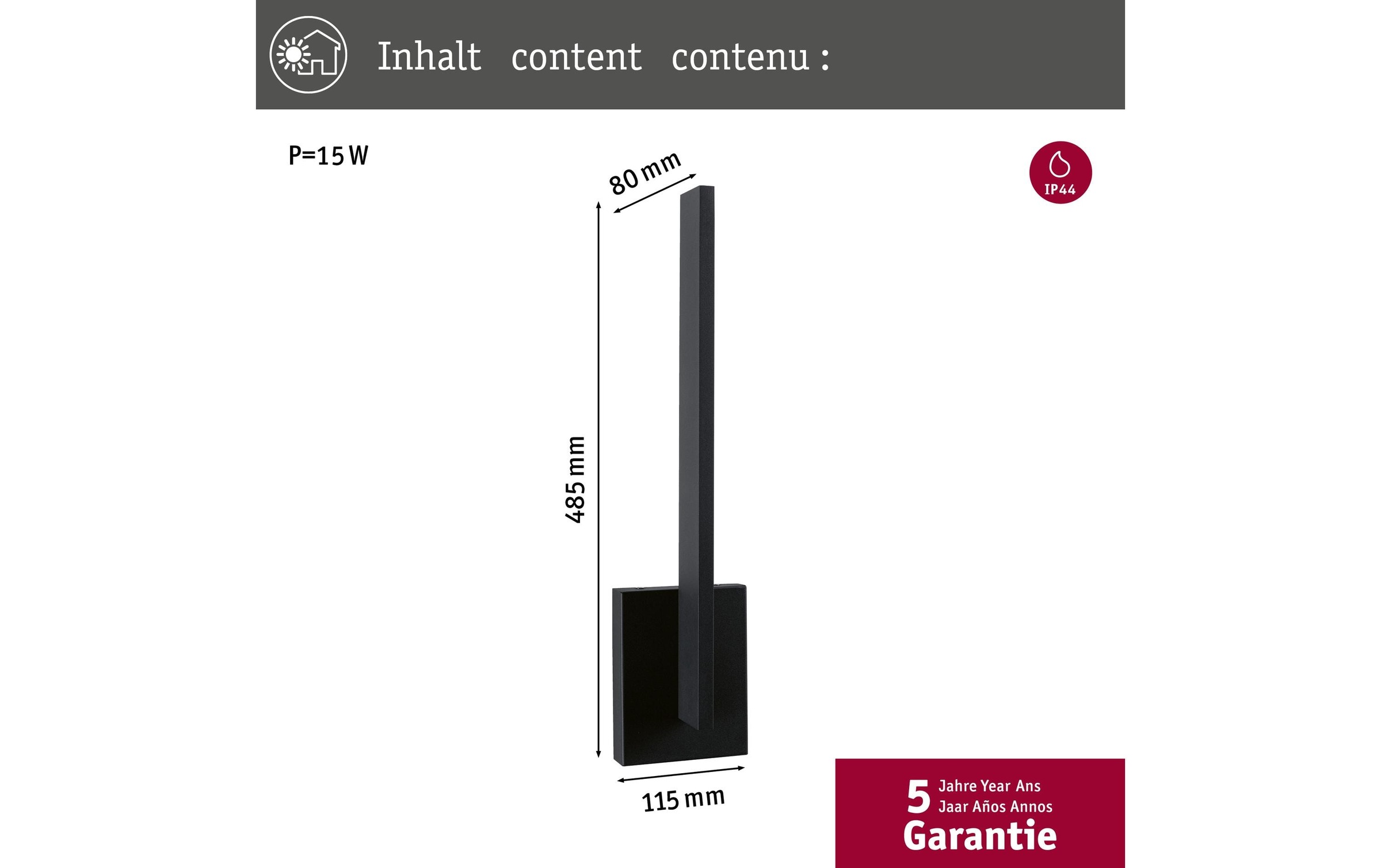 Paulmann LED Wandleuchte »Levka 3000K«