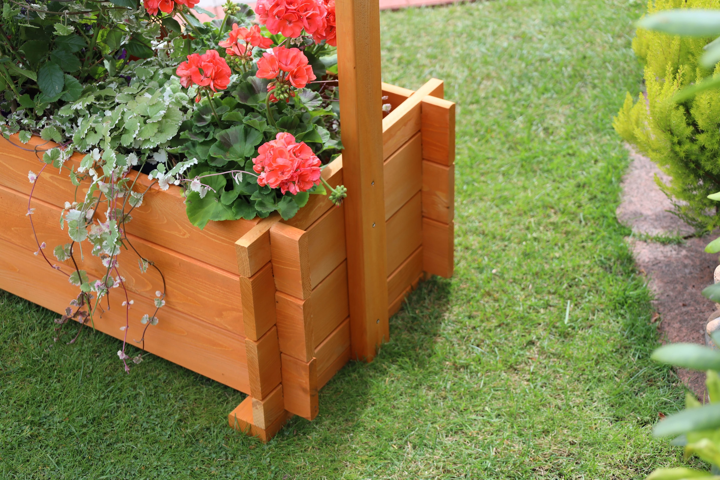 promadino Spalier, Pergola mit Pflanzkasten, BxTxH: 140x65x140 cm