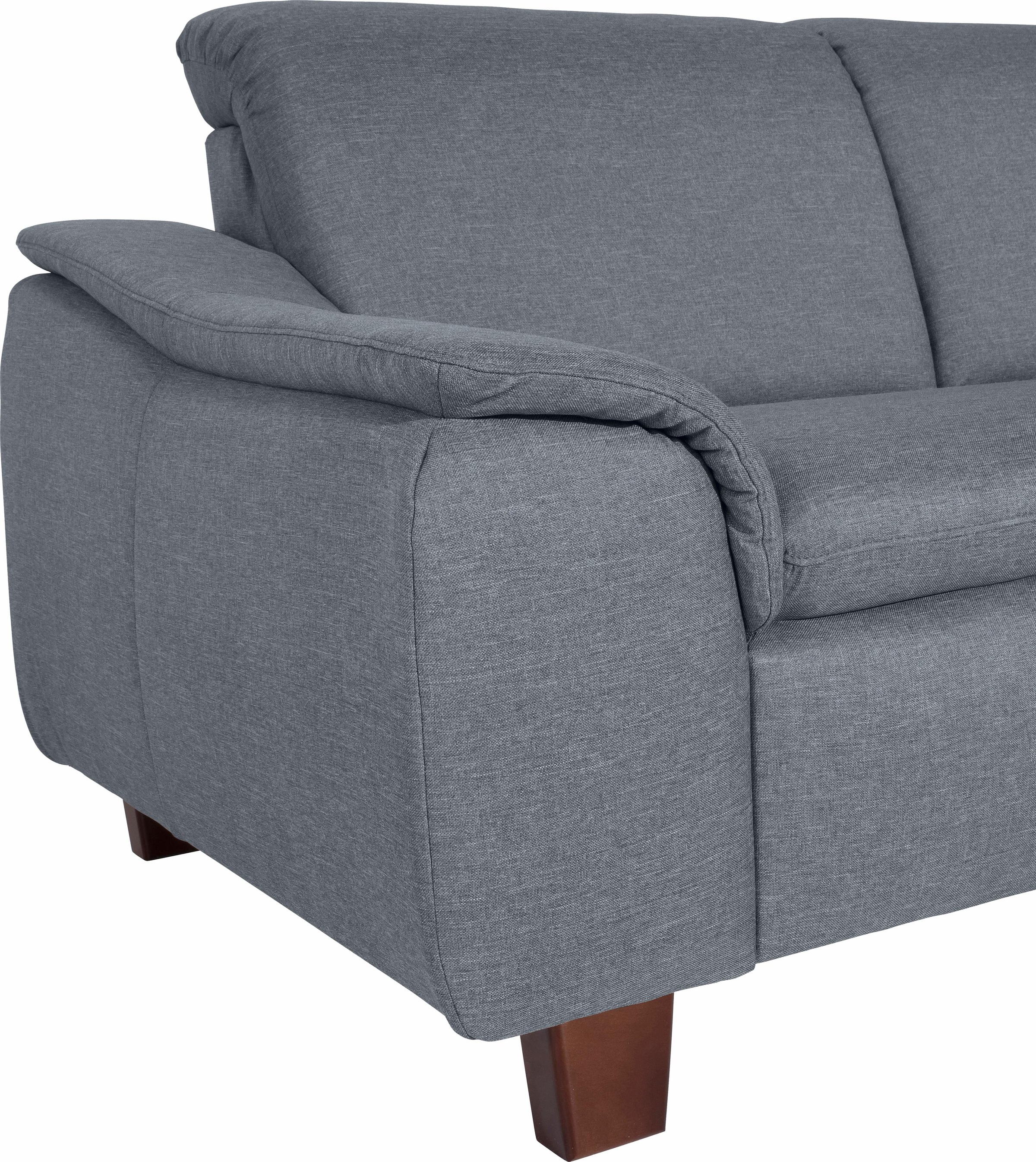 Max Winzer® Ecksofa »Alessio, aktuelle Mattenoptik, geschwungene Formensprache, bequem«, mit abgerundeter Rückenlehne, Ottomane wahlweise links oder rechts