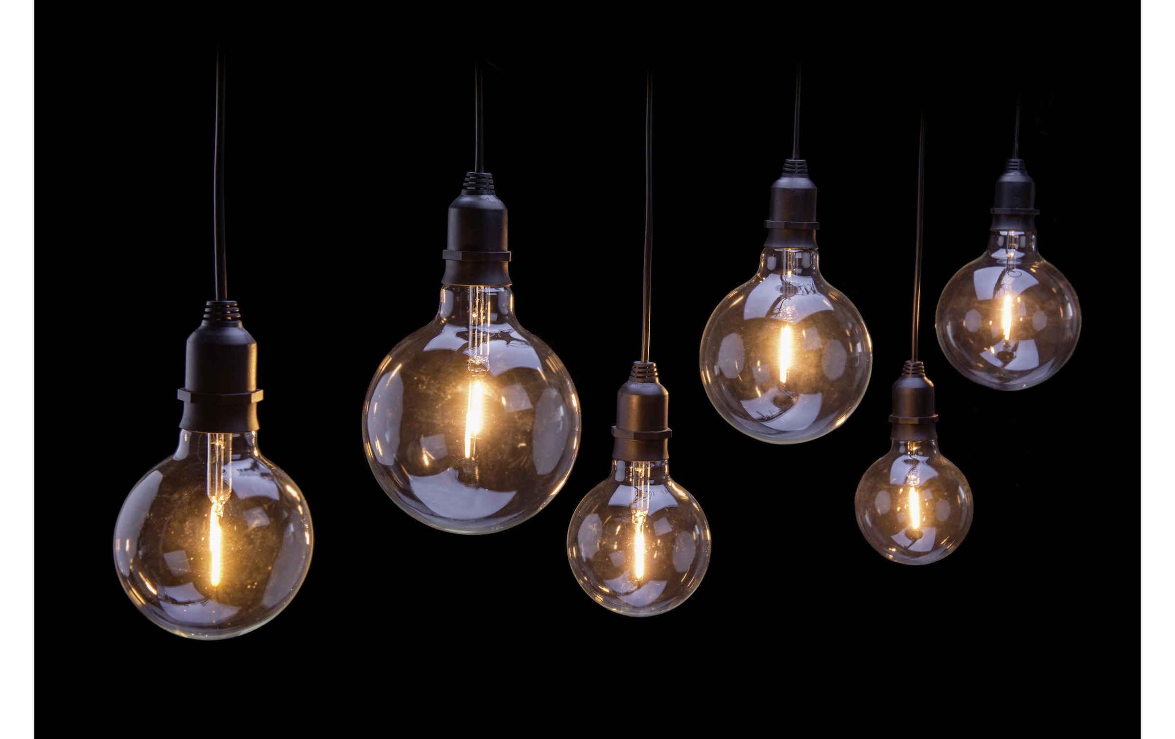 STT Lichterkette »VINTAGE DROP LIGHT CLEAR Schwarz«