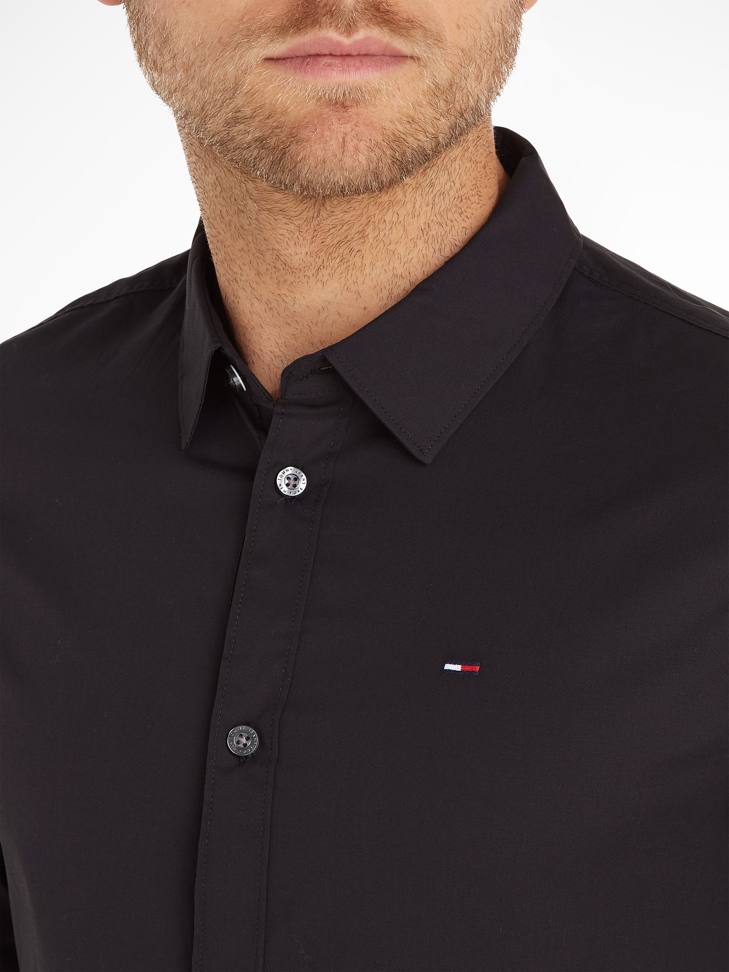 Tommy Jeans Langarmhemd »Sabim Stretch Hemd Shirt«, Stretch Hemd, Premium,  Slim Fit, mit Elasthan online shoppen | Jelmoli-Versand