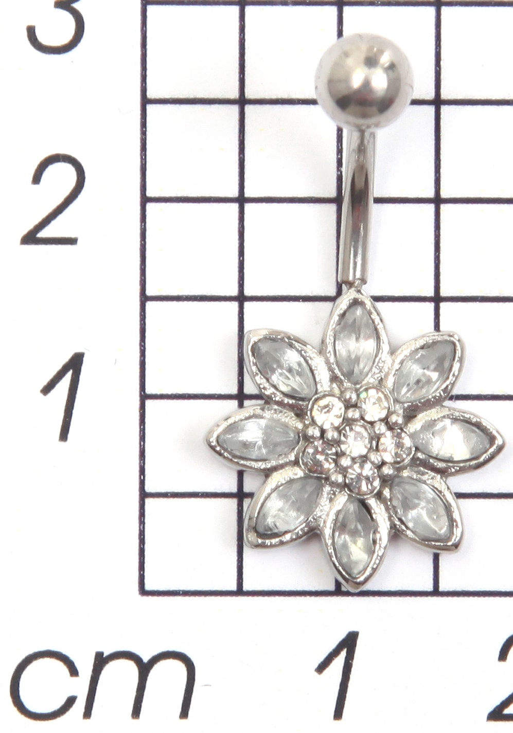 Firetti Bauchnabelpiercing »Schmuck Geschenk Piercing Körperschmuck Blume«, mit Glassteinen