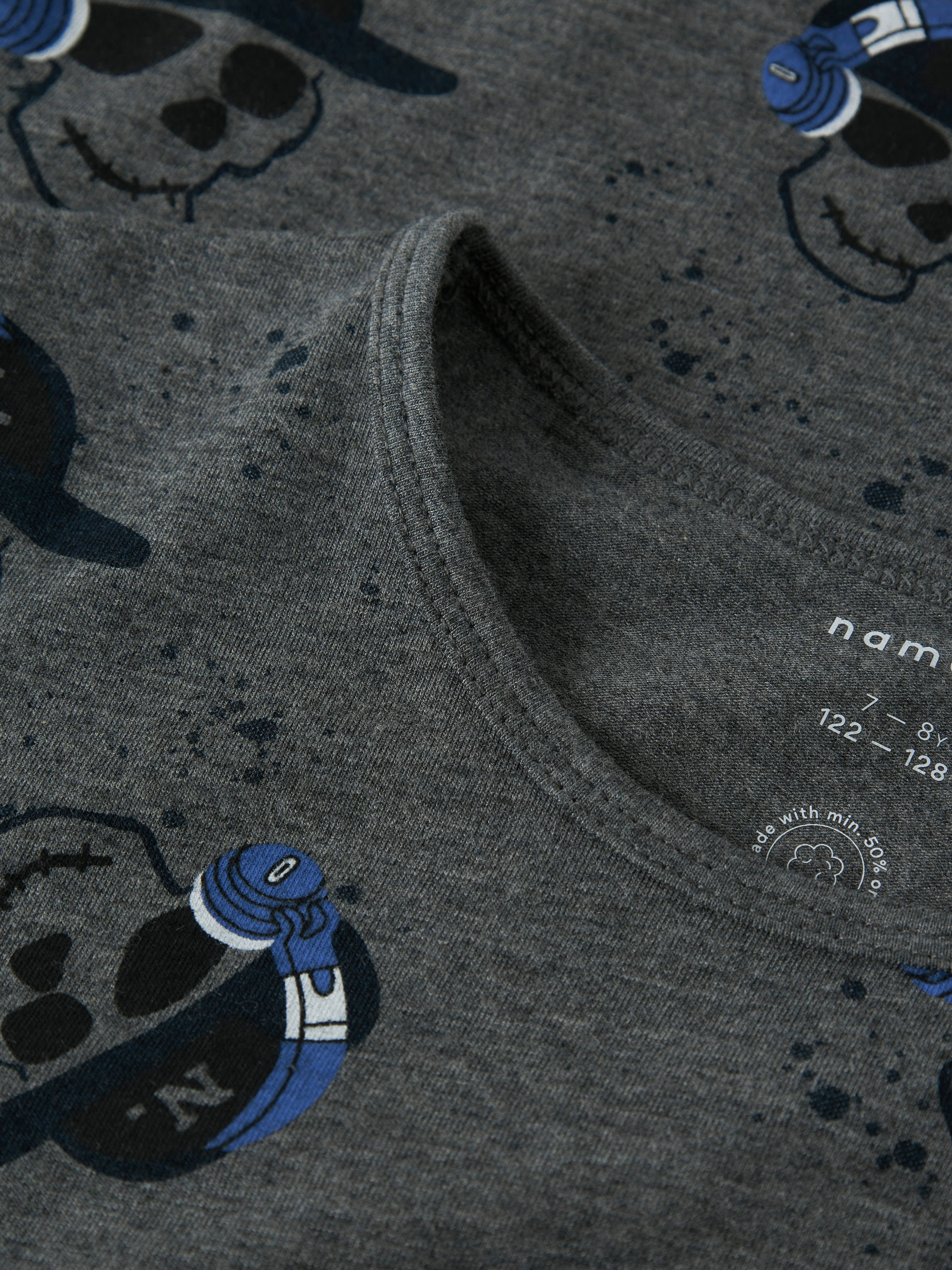 Name It Pyjama »NKMNIGHTSET DARK GREY MEL SKULL NOOS«, (Set, 2 tlg.)