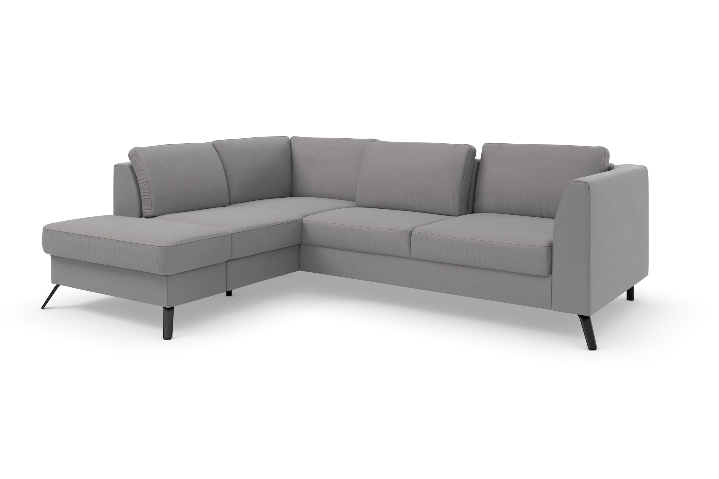sit&more Ecksofa »Olsen L-Form«, inklusive Sitztiefenverstellung, wahlweise mit Bettfunktion, 15cm hoch