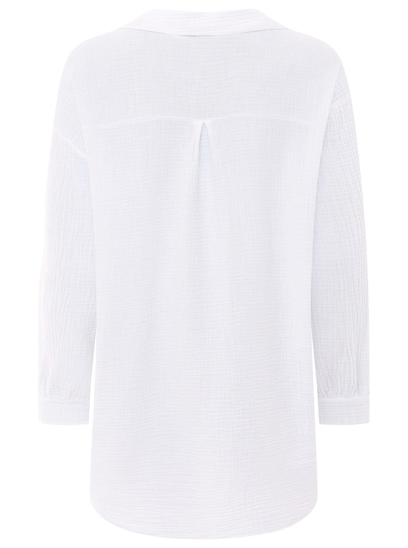 Zwillingsherz Shirtbluse »"Rebecca"«, länger geschnittene Musselin Bluse mit Knopfleiste, langenÄrmeln