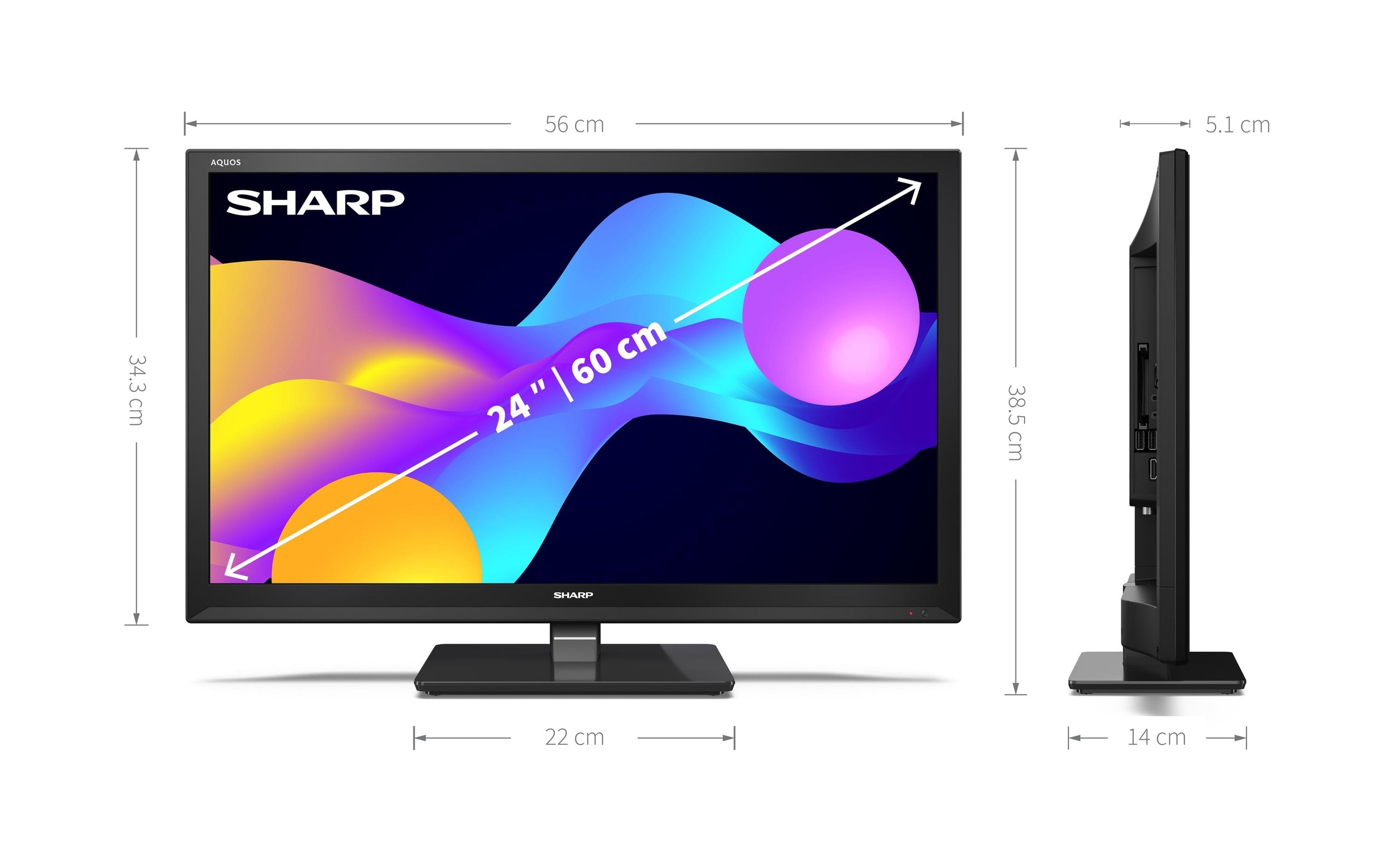 ➥ LED-TV«, Zoll Jelmoli-Versand cm/24 LCD-LED 24 | Sharp Fernseher gleich 61 »24EE3E, bestellen