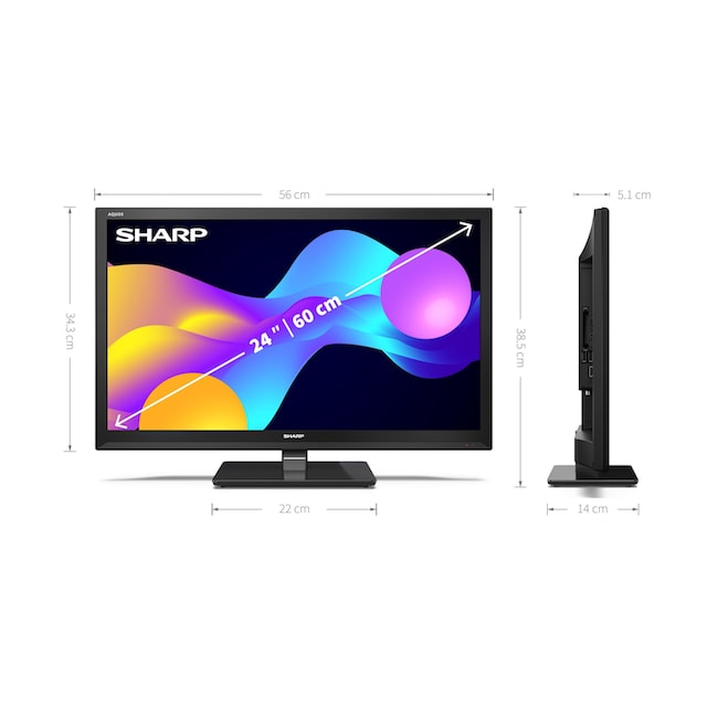 ➥ Sharp LCD-LED Fernseher »24EE3E, 24 LED-TV«, 61 cm/24 Zoll gleich  bestellen | Jelmoli-Versand