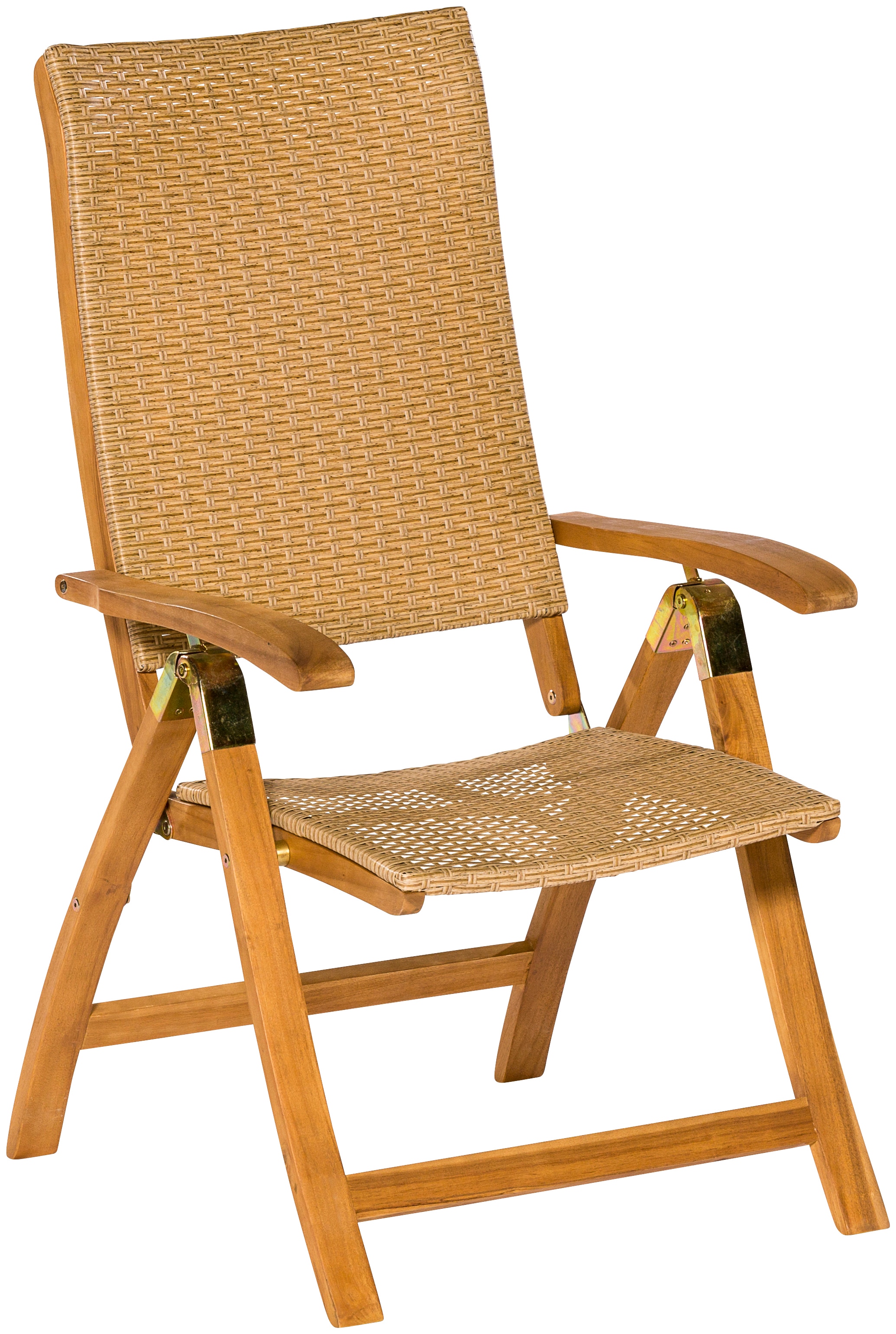 MERXX Gartenstuhl »Capri«, (Set), 2 St., 2er Set, Akazie/Polyrattan, klappbar, natur
