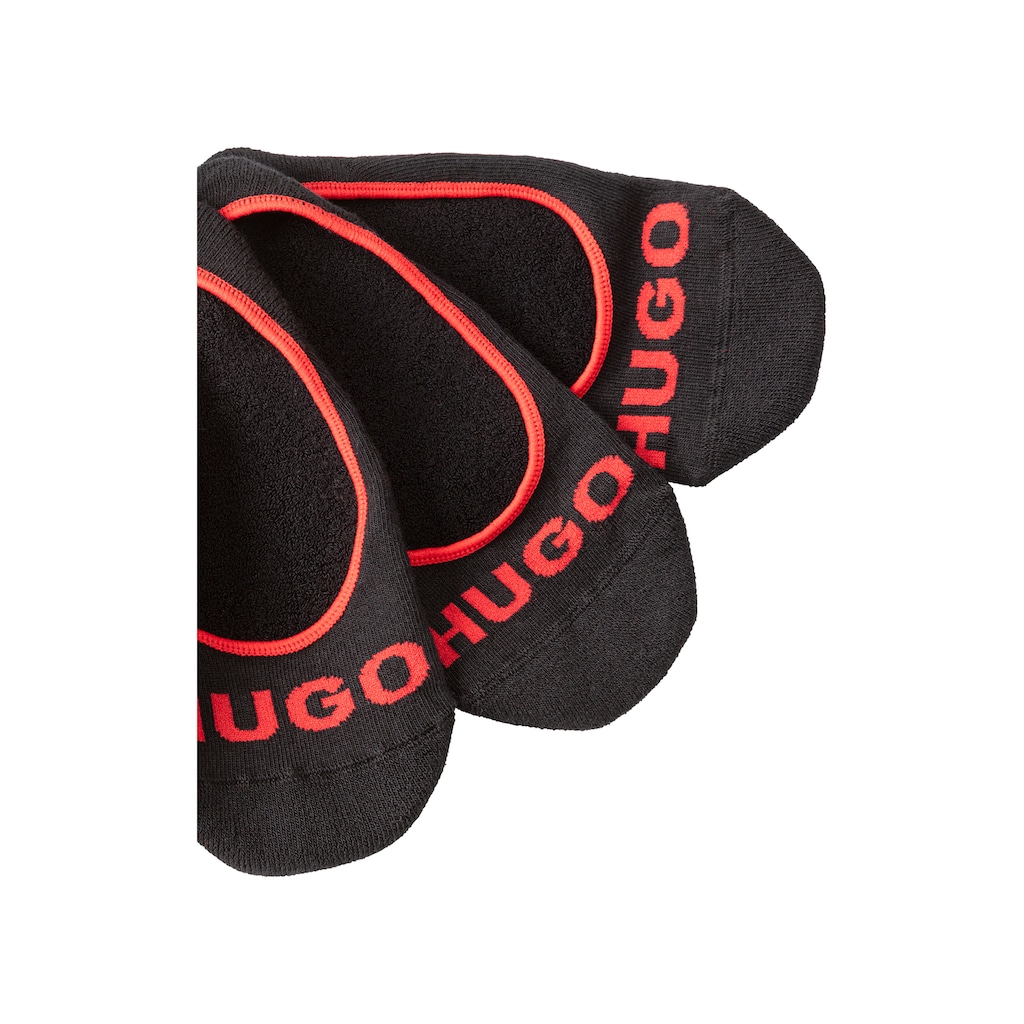 HUGO Underwear Füsslinge »3P SL PLUSH LOGO CC«, (Packung, 3 Paar, 3er), mit kontrastfarbenem HUGO-Schriftzug