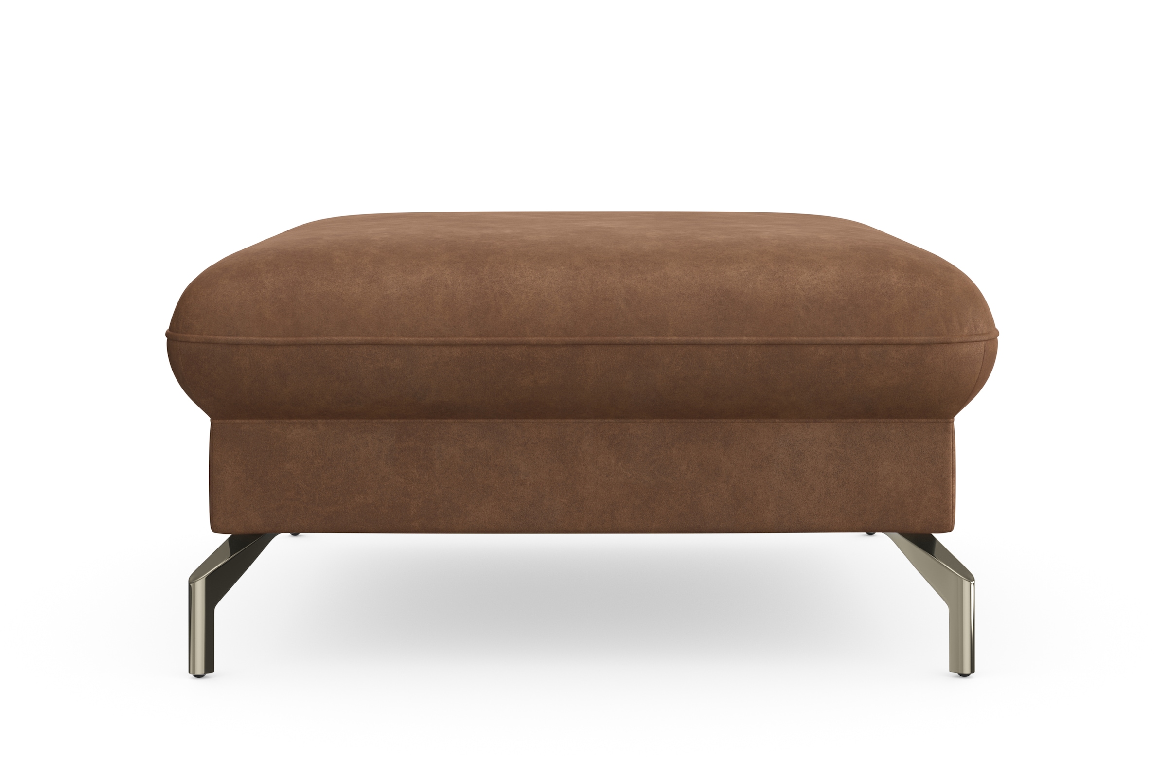 sit&more Hocker »Fashion«, inklusive Federkern, mit satinierten Nickelfüssen