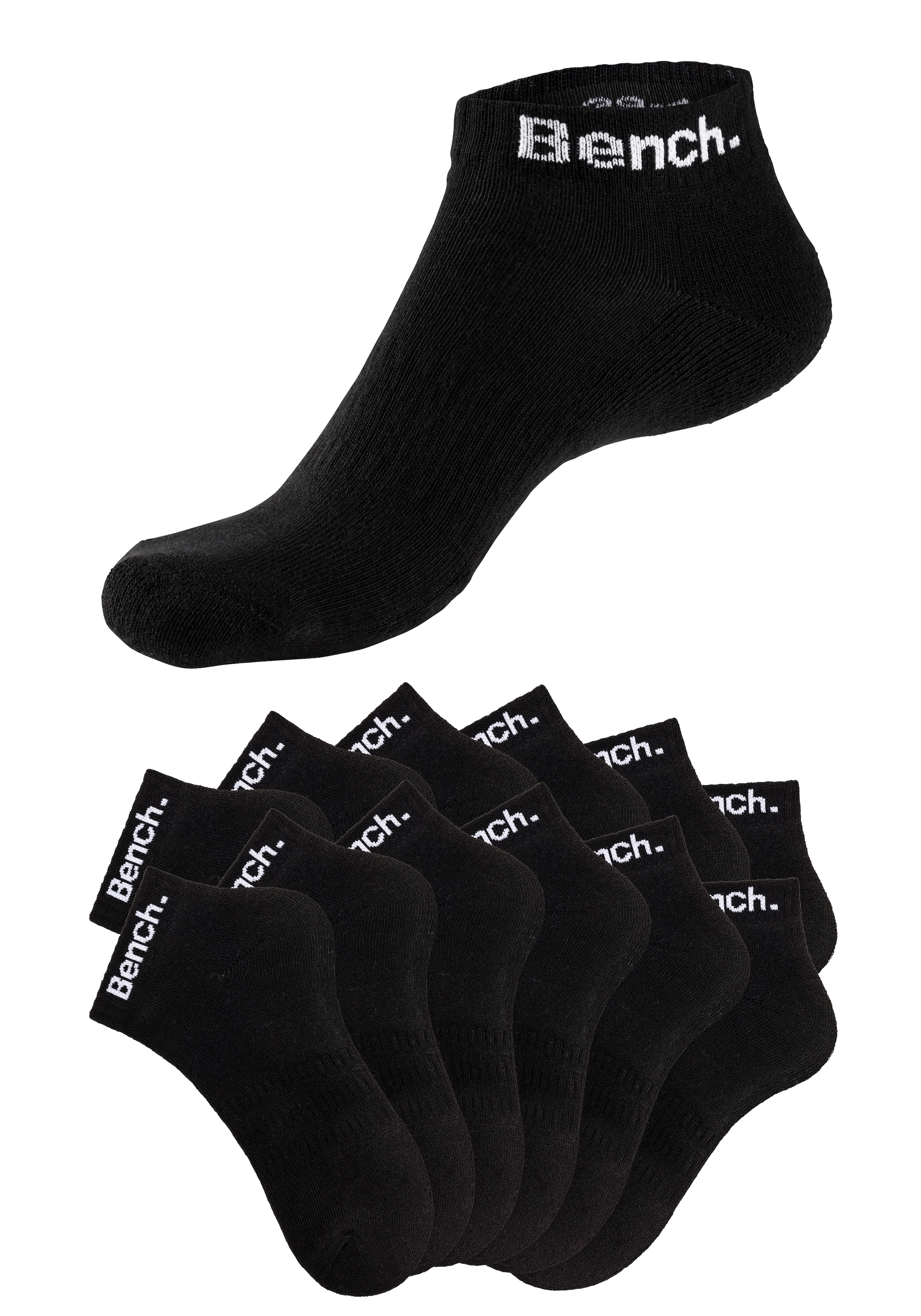 Bench. Sportsocken, (Packung, 12 Paar), Tennis Kurzsocken mit Halbfussfrottee