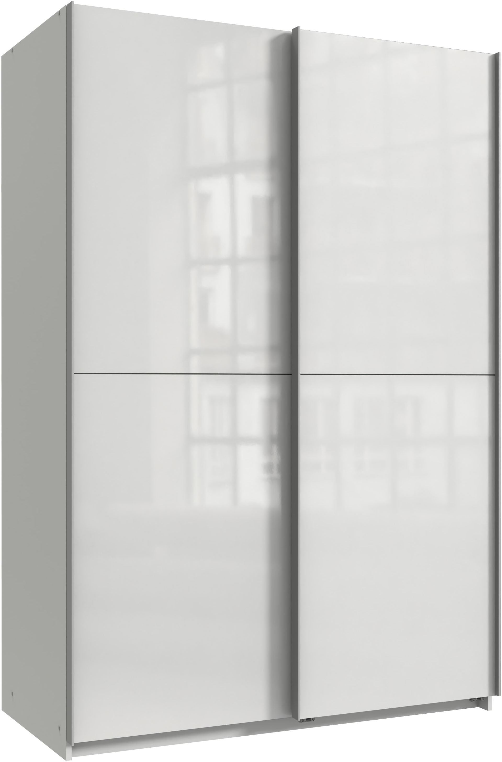 Wimex Kleiderschrank »Mugano, B/T/H 135 oder 180/65/198cm, Made in Germany« wähle Deine Ausstattung: Basic oder Premium!, 2 Schwebetüren mit oder ohne Spiegel, Metallgriffe