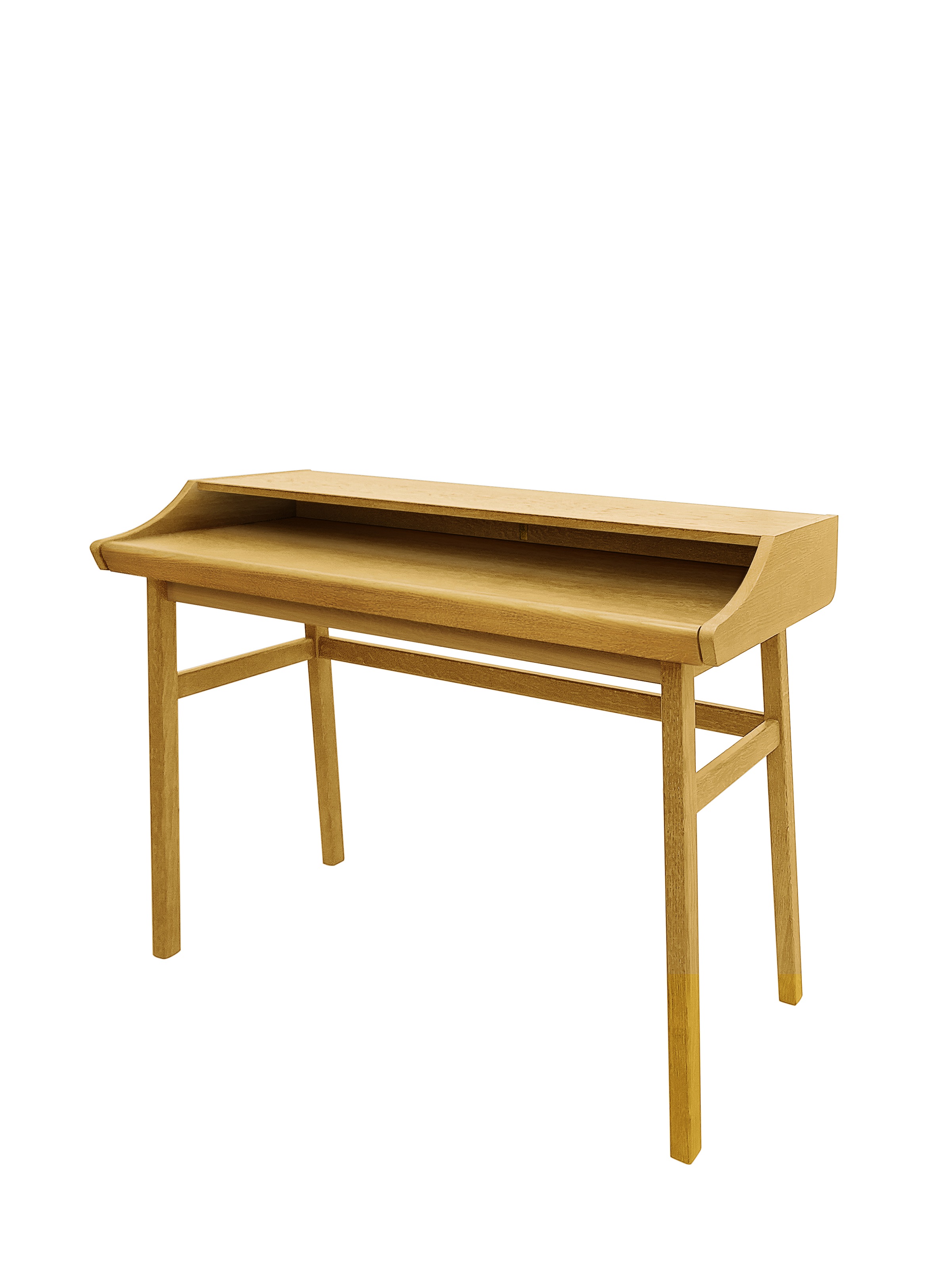 Woodman Schreibtisch »Carteret«, edles Holzfurnier aus Eiche, Gestell Massivholz, Breite 115 cm