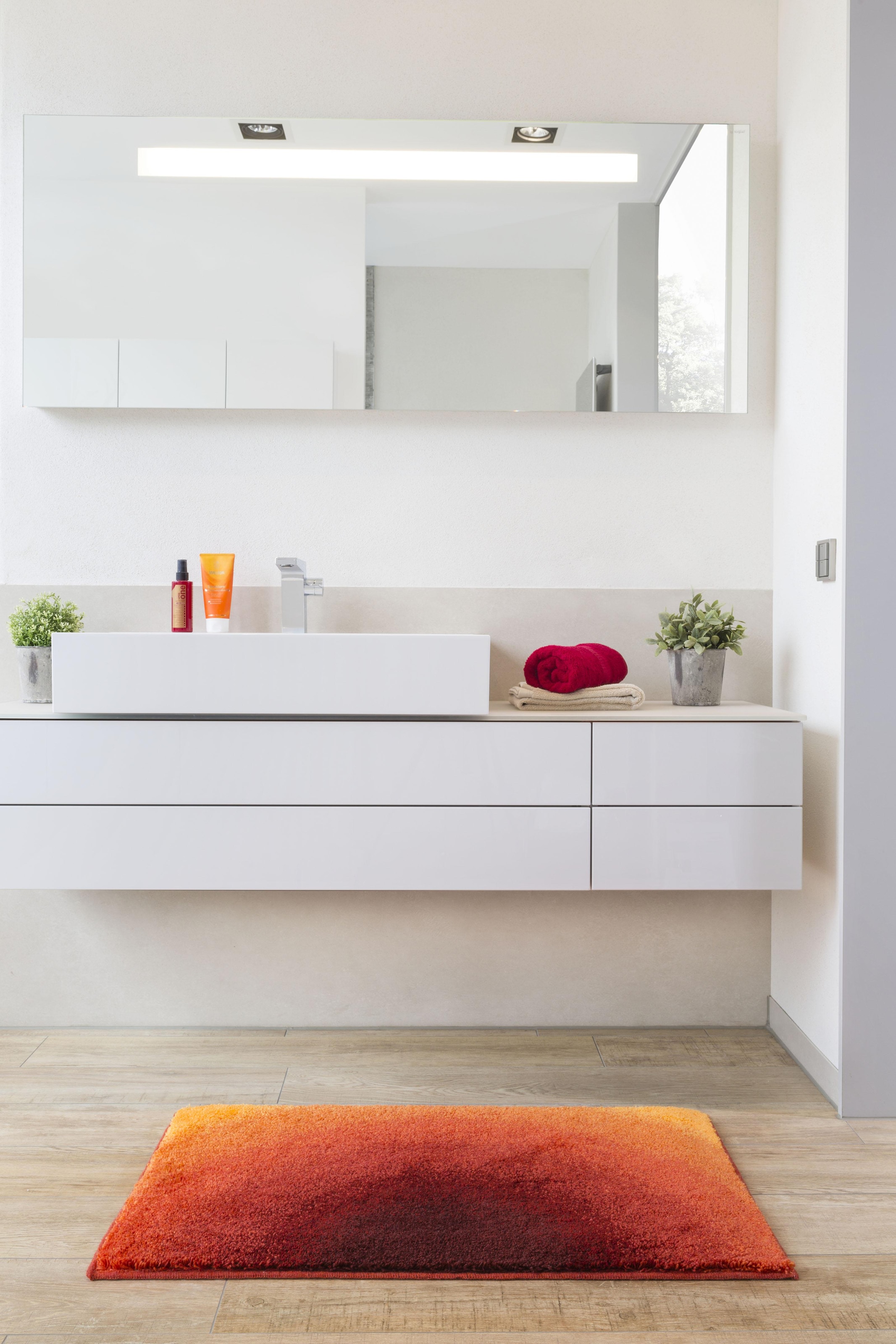 Grund Badematte »Sunshine«, rutschhemmend beschichtet, fussbodenheizungsgeeignet, Badematte mit Farbverlauf